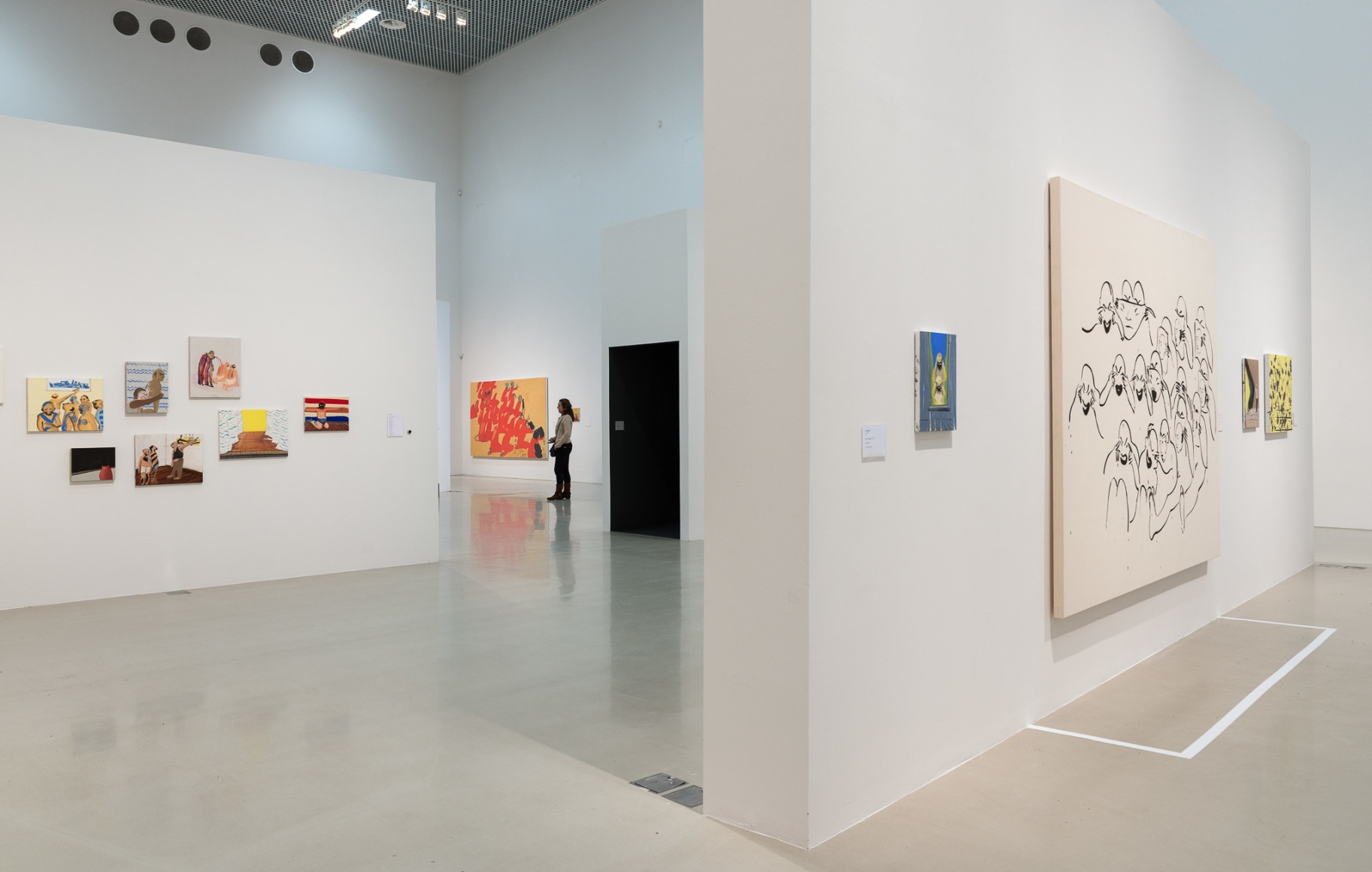 Installation view: Tala Madani: Rip Image, Moderna Musseet, Malmö, 2013