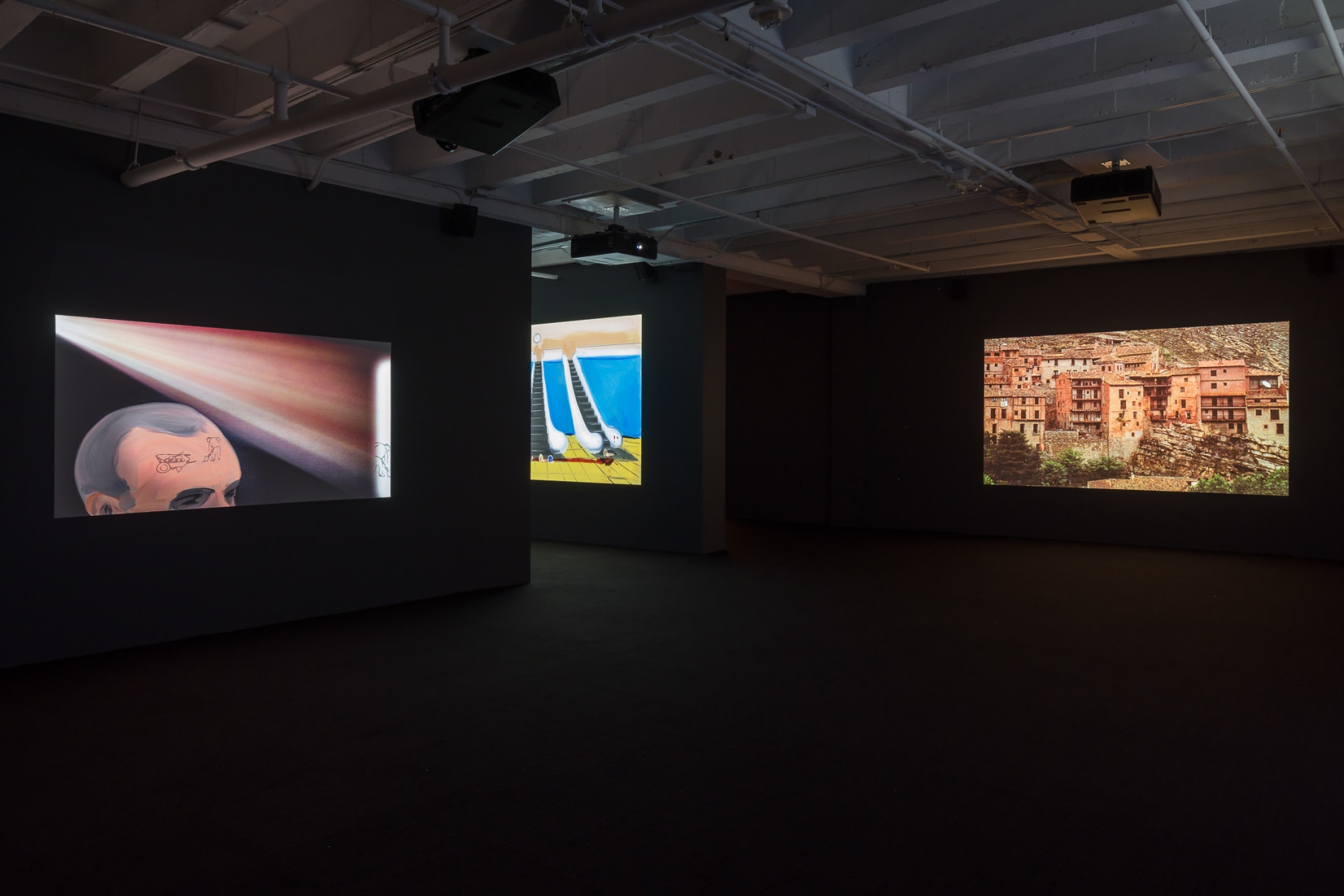 Installation view of Tala Madani: Biscuits, September 10, 2022 – February 19, 2023 at The Geffen Contemporary at MOCA. Courtesy of The Museum of Contemporary Art (MOCA). Photo by Jeff McLane.