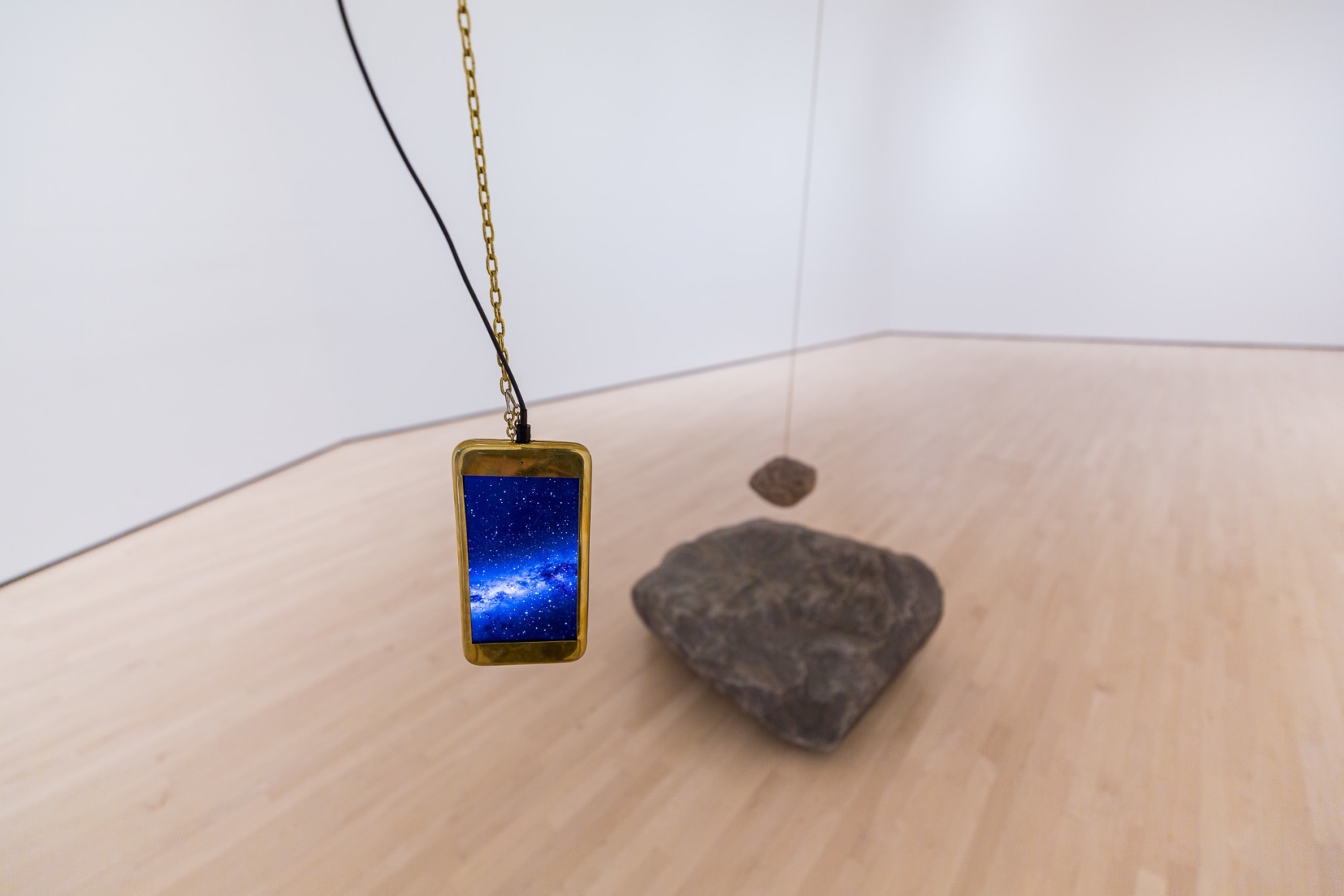 Installation view: Field Day: Alicja Kwade, Eli and Edythe Broad Art Museum, 2017