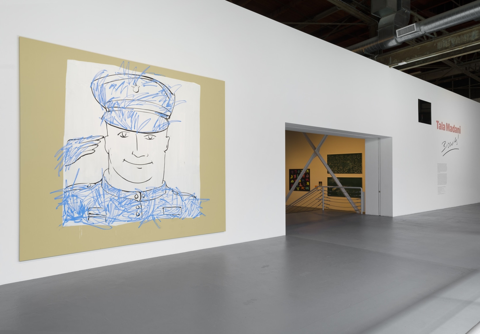 Installation view of Tala Madani: Biscuits, September 10 , 2022 – February 19 , 2023 at The Geffen Contemporary at MOCA. Courtesy of The Museum of Contemporary Art (MOCA). Photo by Jeff McLane.