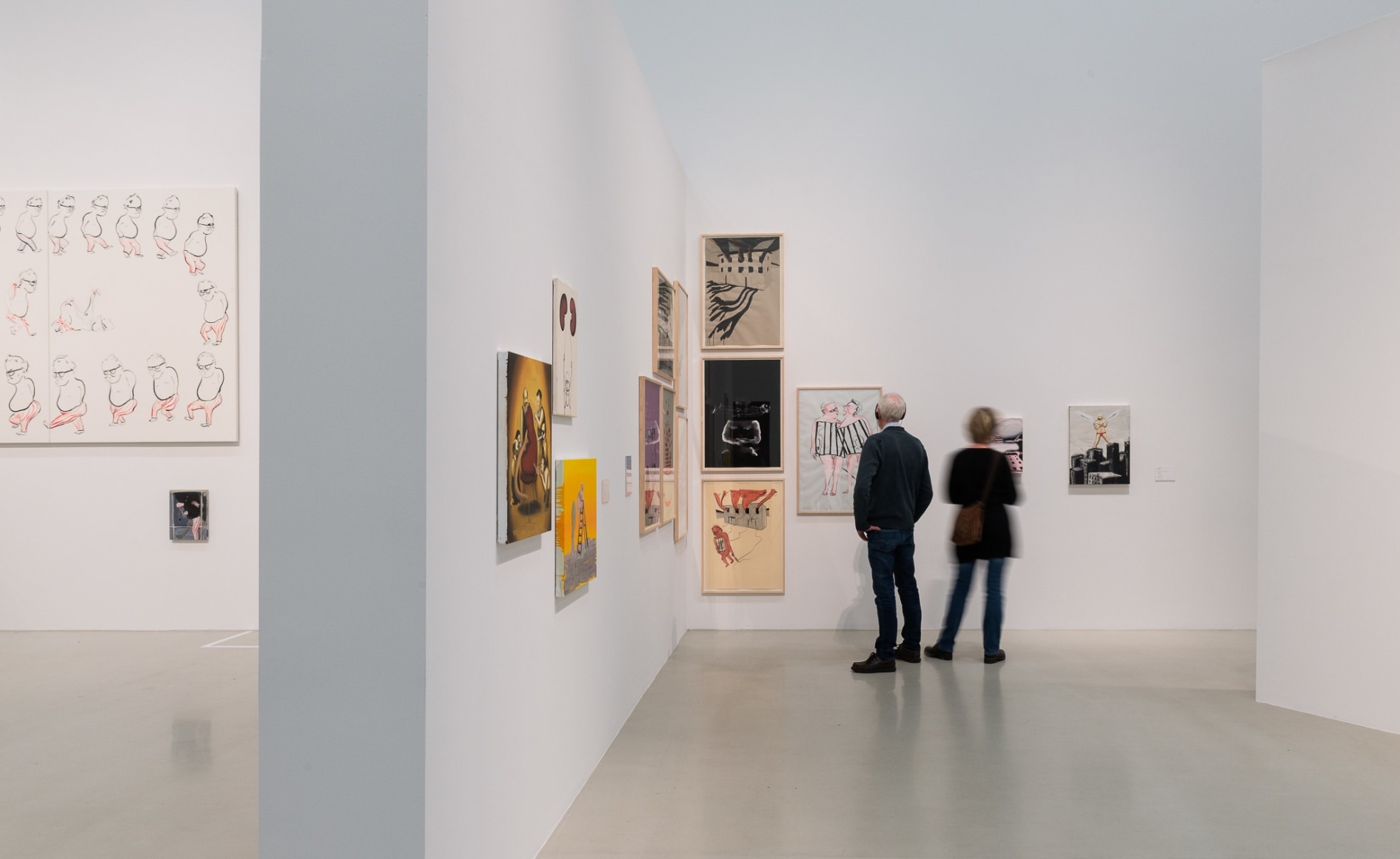 Installation view: Tala Madani: Rip Image, Moderna Musseet, Malmö, 2013