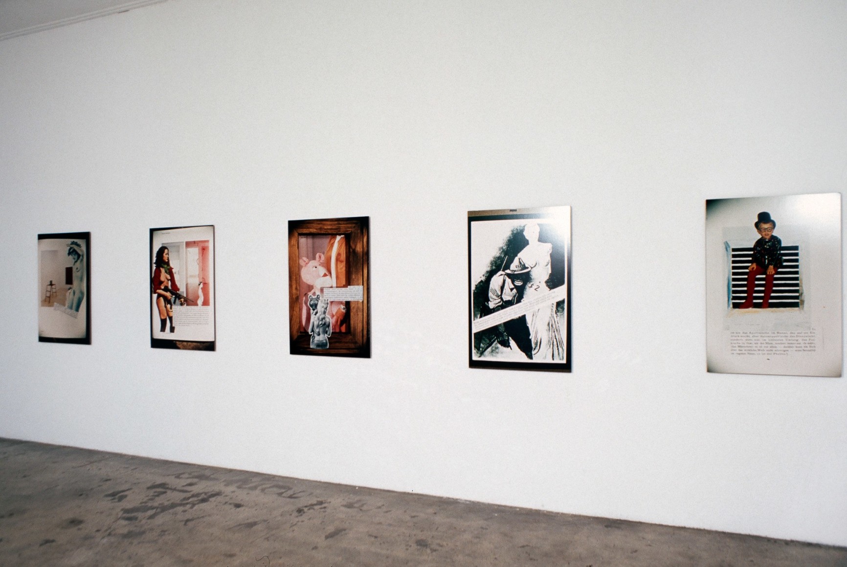 Installation view: Elke Krystufek, 303 Gallery, New York, April 15 &ndash; May 13, 1995