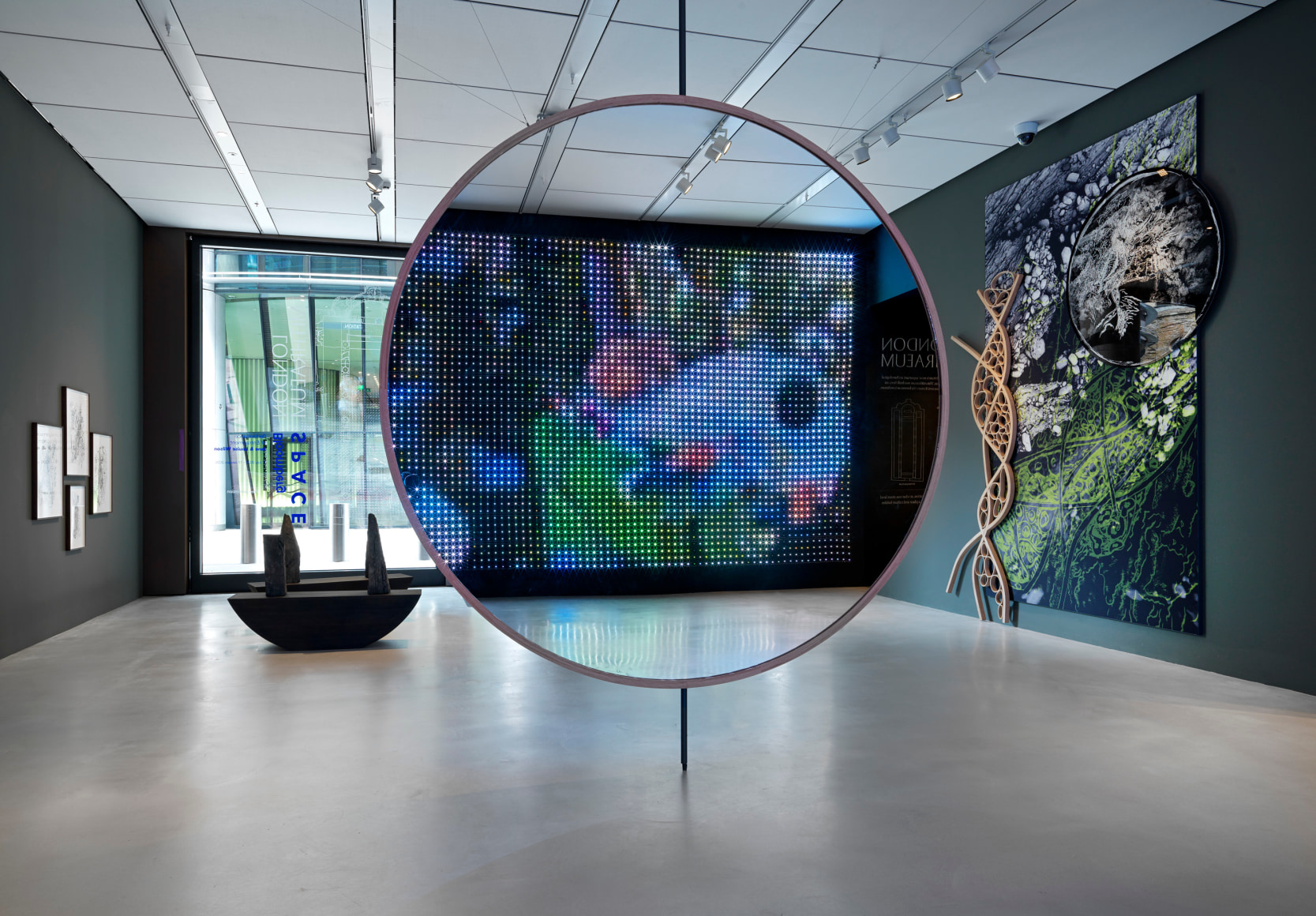 Installation view: Jane & Louise Wilson, Performance of Entrapment, London Mithraeum Bloomberg SPACE, 2025. Photo: Marcus Leith