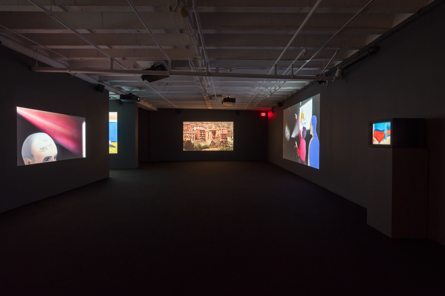 Installation view of Tala Madani: Biscuits, September 10, 2022 – February 19, 2023 at The Geffen Contemporary at MOCA. Courtesy of The Museum of Contemporary Art (MOCA). Photo by Jeff McLane.