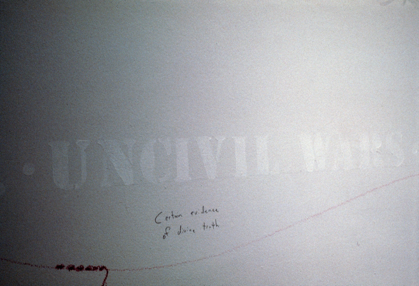 Installation view Writings On The Wall