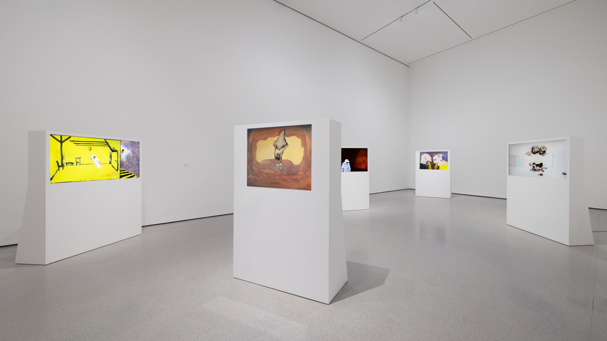 Installation view of the gallery &ldquo;Tala Madani&rdquo; in the exhibition &ldquo;Collection 1980s&ndash;Present,&rdquo; June 6, 2025 - Ongoing. Photographed in June 2025. The Museum of Modern Art, New York. Digital Image &copy; 2025 The Museum of Modern Art, New York. Photo by Jonathan Dorado.