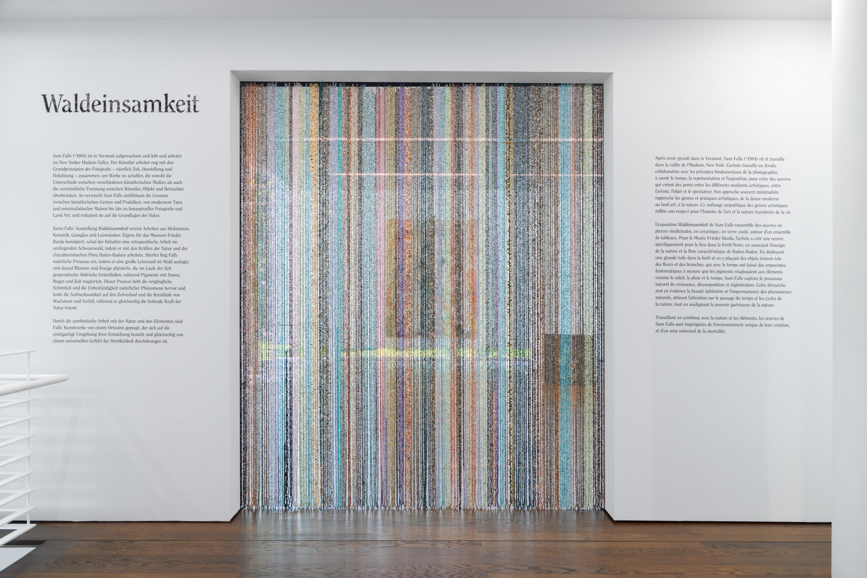 Sam Falls, Waldeinsamkeit, Museum Frieder Burda, 2024 ©Sam Falls; Photo: Nikolay Kazakov.