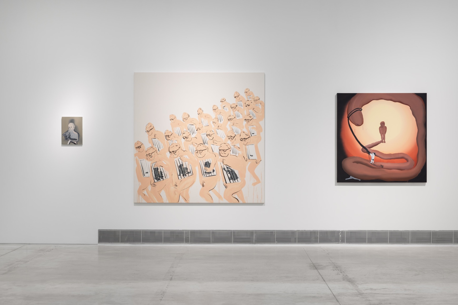 Installation views: Tala Madani, Shitty Disco, June 13 – November 10, 2024, National Museum of Contemporary Art Athens, Greece. Photography: Paris Tavitian