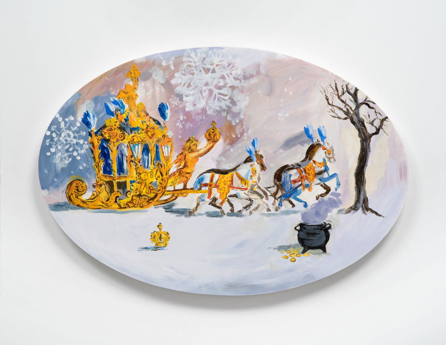 Karen Kilimnik, the snow witch's coach & horses, 2017
