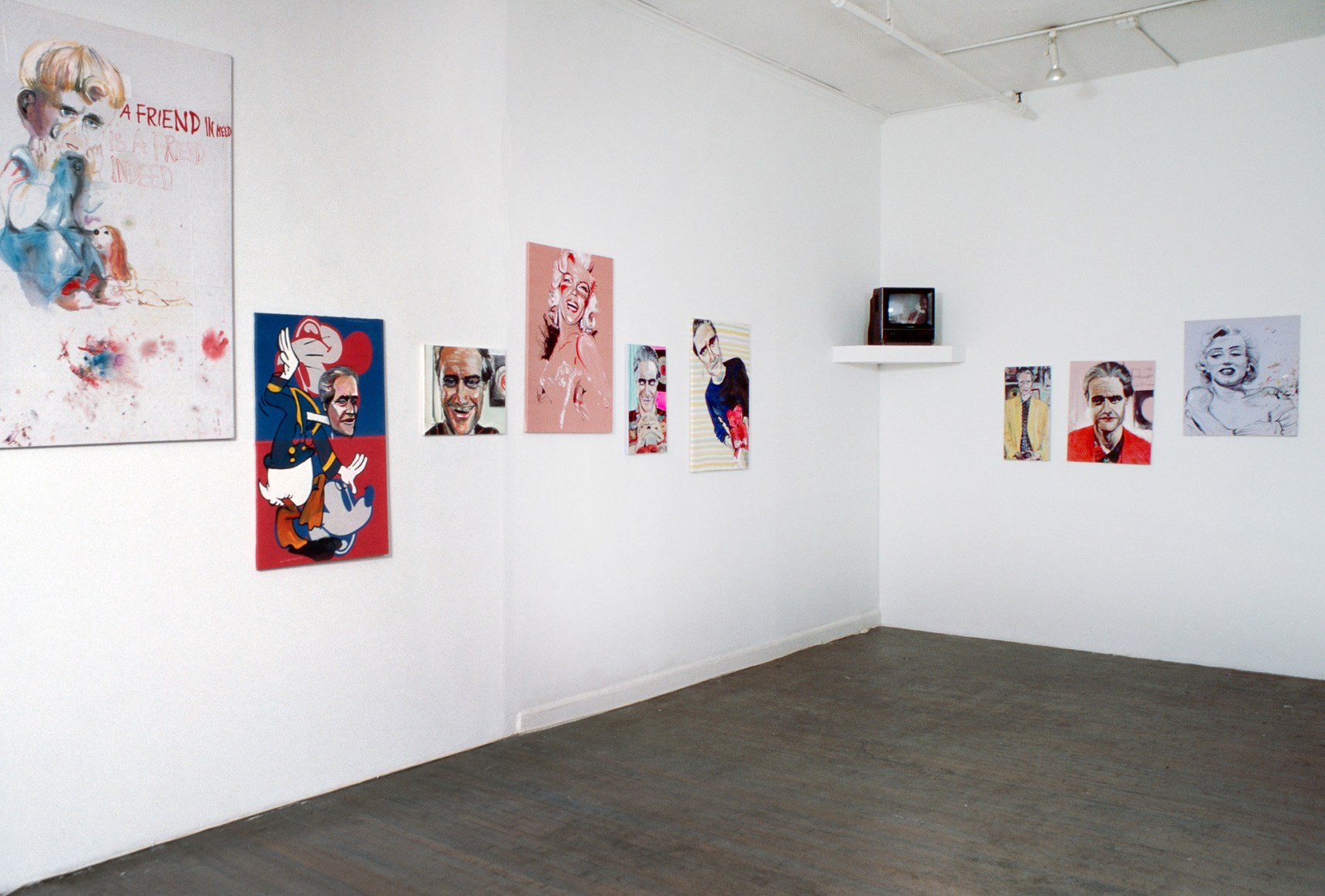 Installation view: Elke Krystufek, 303 Gallery, New York, April 15 &ndash; May 13, 1995