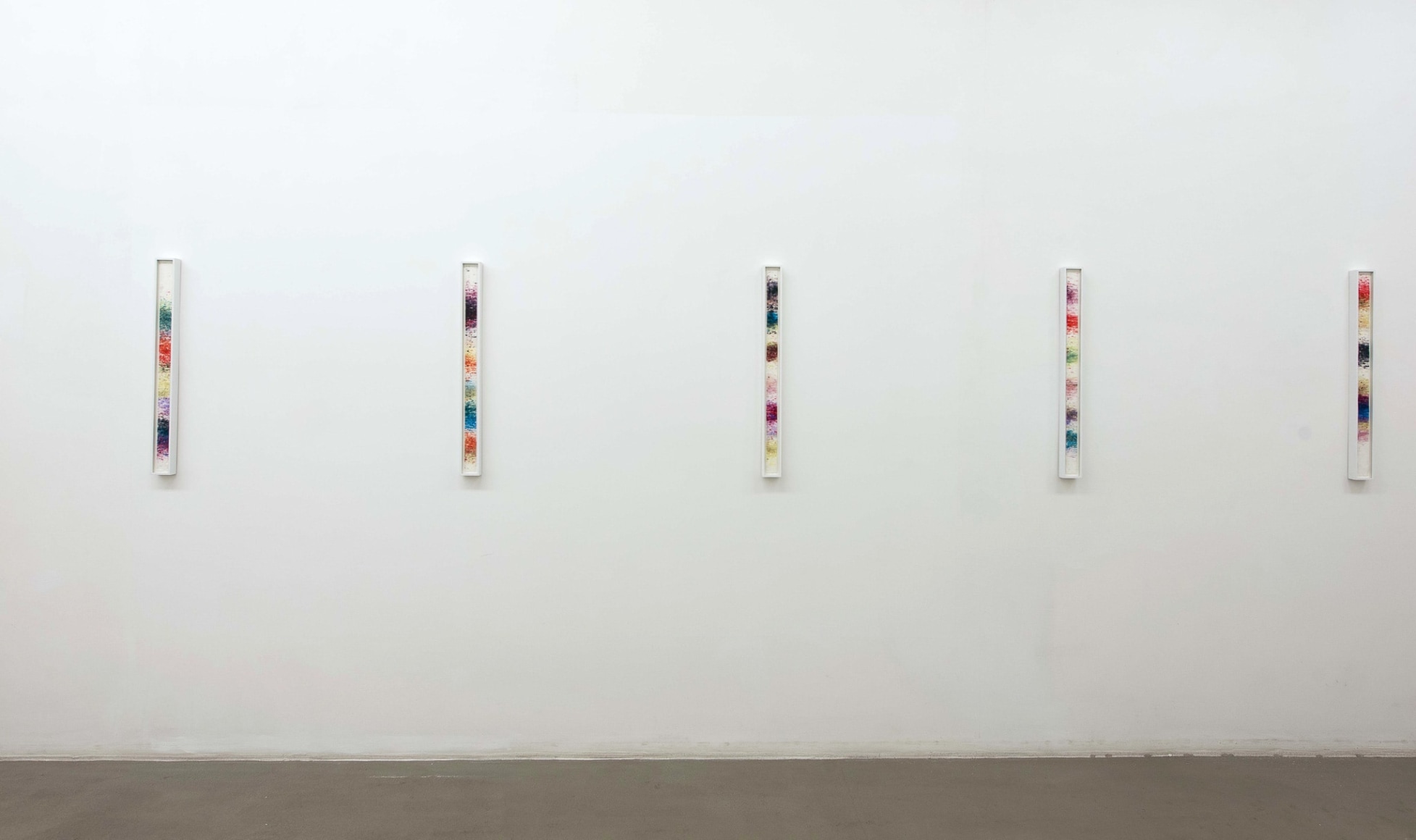Sam Falls, Exhibition view: Fondazione Giulinai, Rome, 2015. Photo: Giorgio Benni