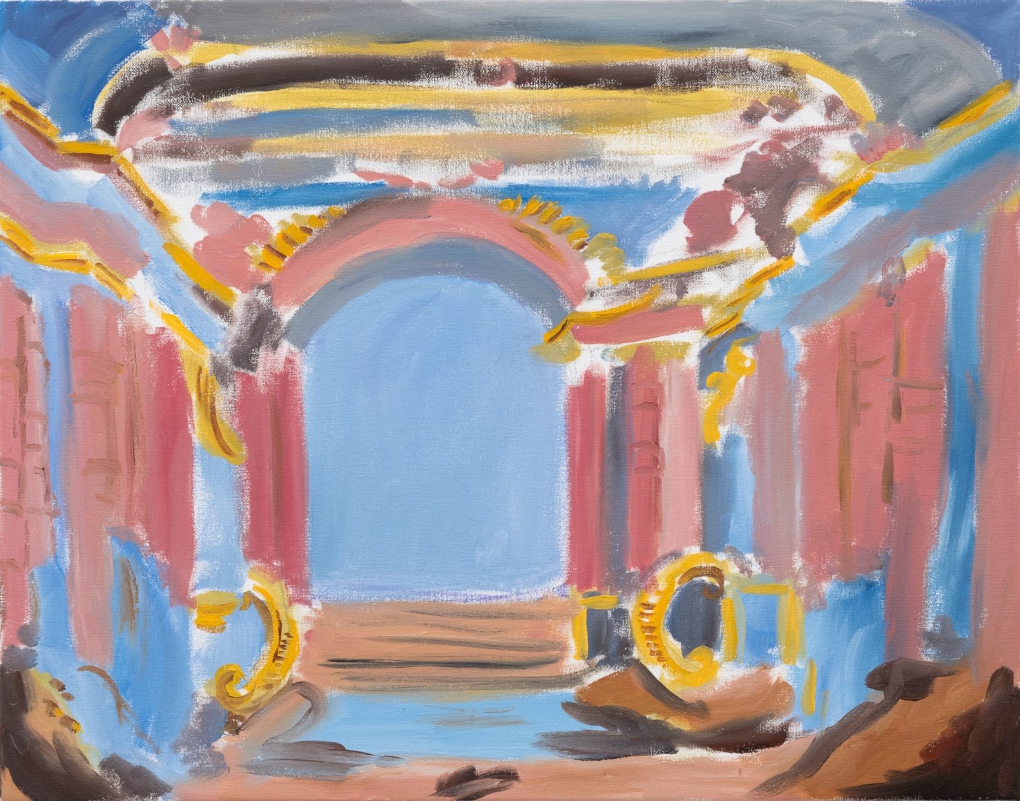 Karen Kilimnik, the water theater, 2015