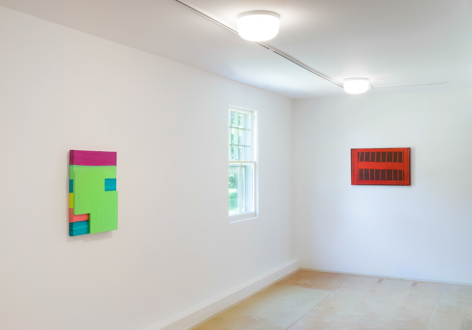 Installation view: Mary Heilmann: Painting Pictures, The Dan Flavin Art Institute, Bridgehampton, NY, 2017