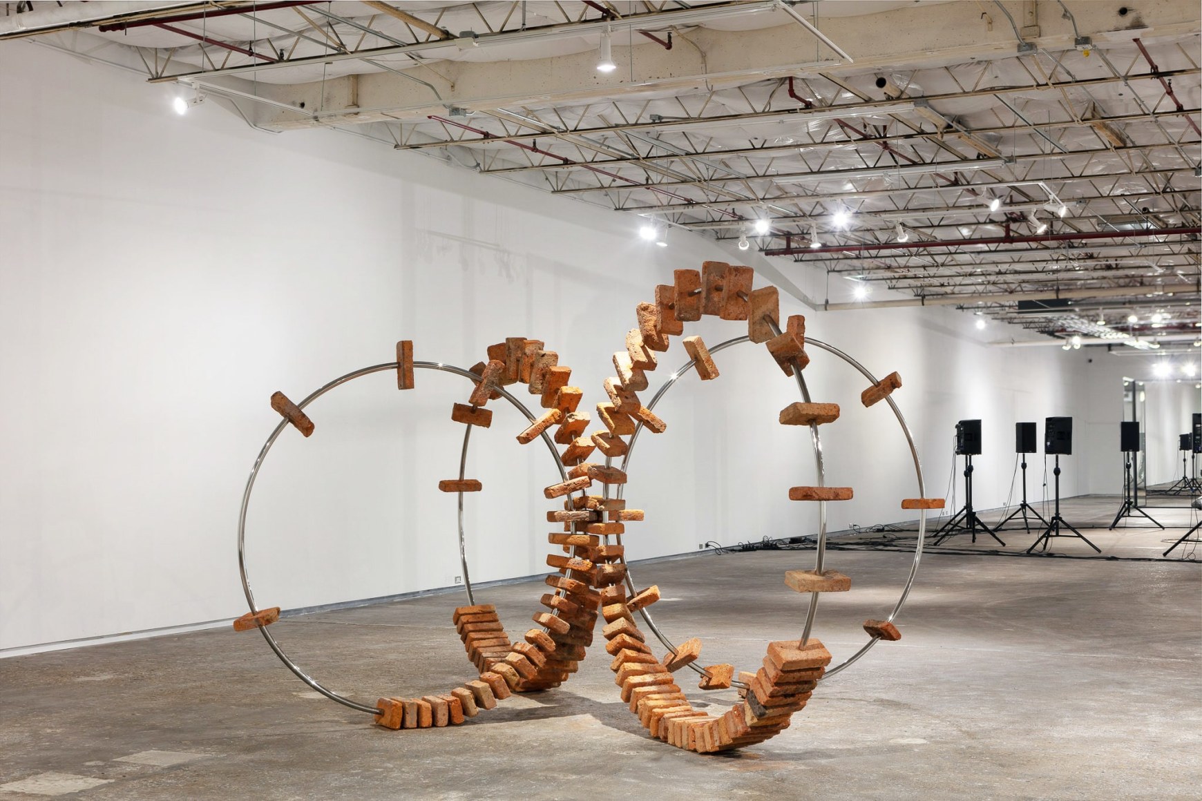 Installation view: Alicja Kwade, Moving in Glances, Dallas Contemporary, TX, Photo: Todora Photography LLC