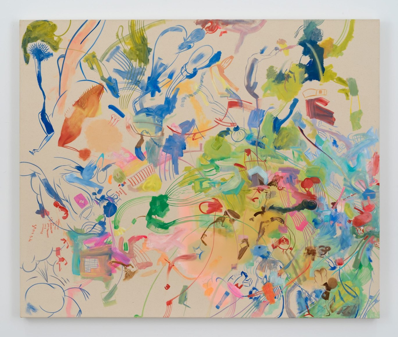 Sue Williams, Busy Blue, 2016