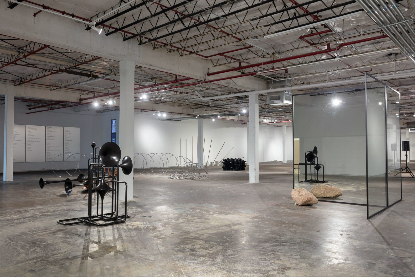 Installation view: Alicja Kwade, Moving in Glances, Dallas Contemporary, TX, Photo: Todora Photography LLC