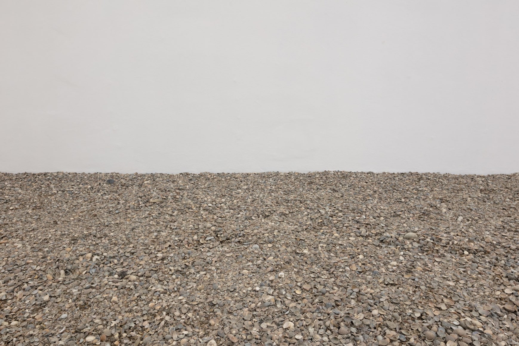 Muscle Memory (12 tonnes), 2021, Calcite hardscaping material from marine bivalves., Photo: Antonio Maniscalco