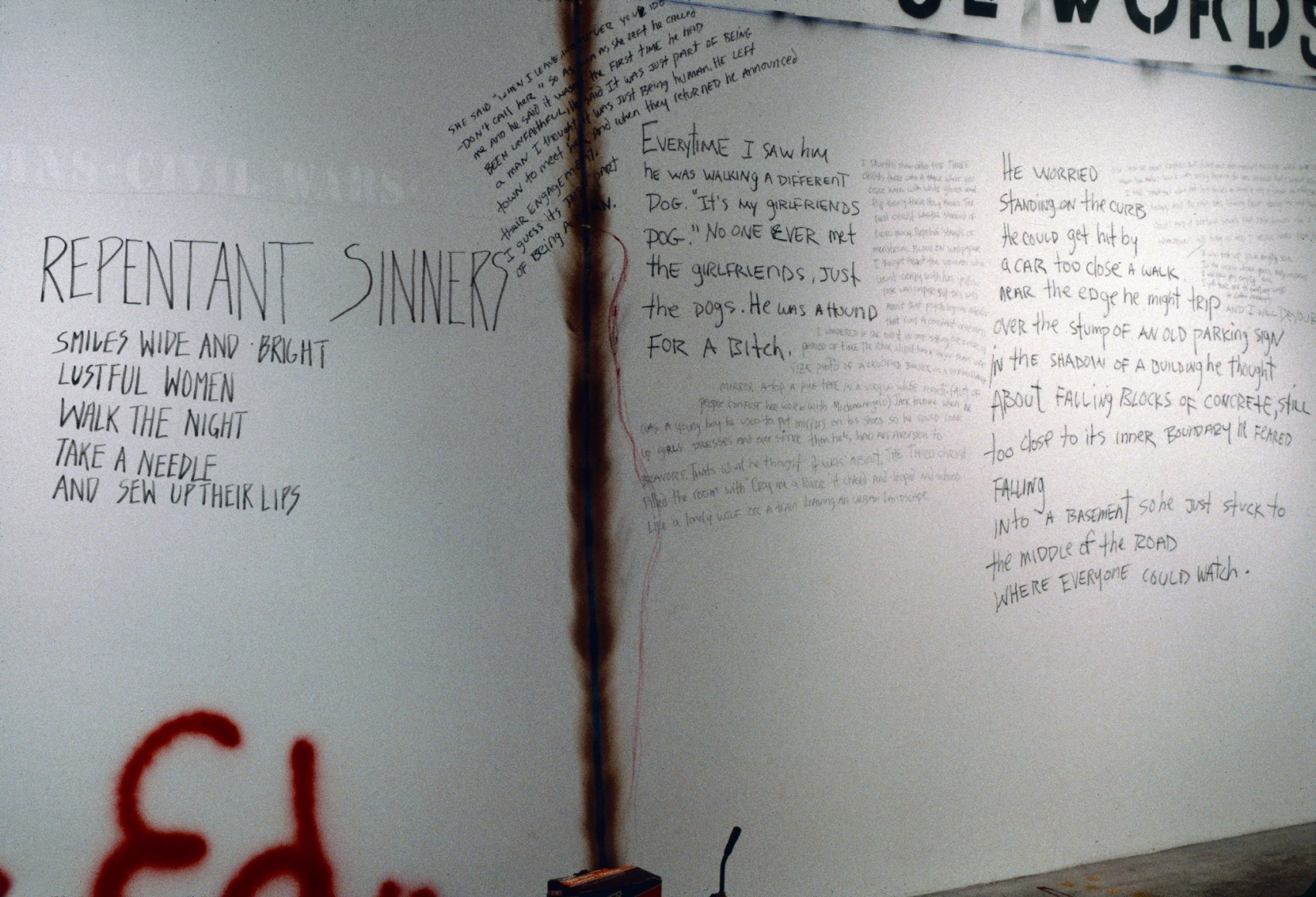 Installation view Writings On The Wall
