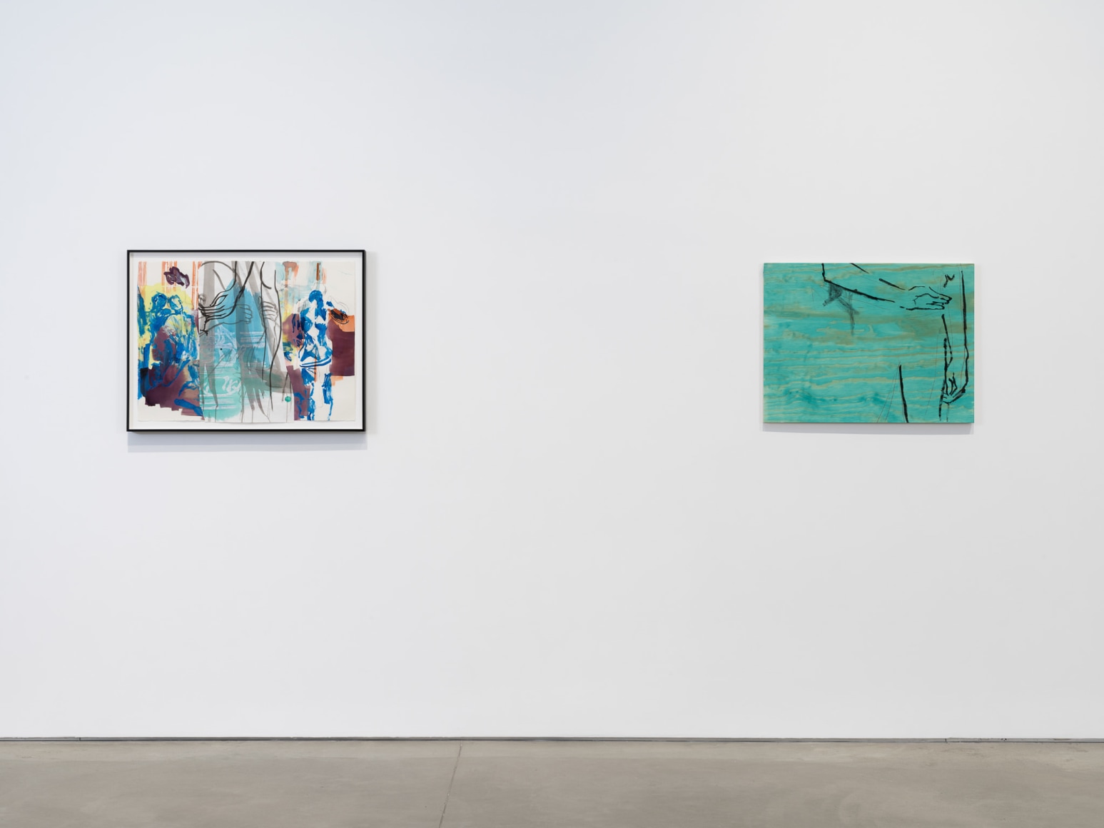 Installation view: Nick Mauss, 303 Gallery, New York, 2020. Photo: John Berens, 
