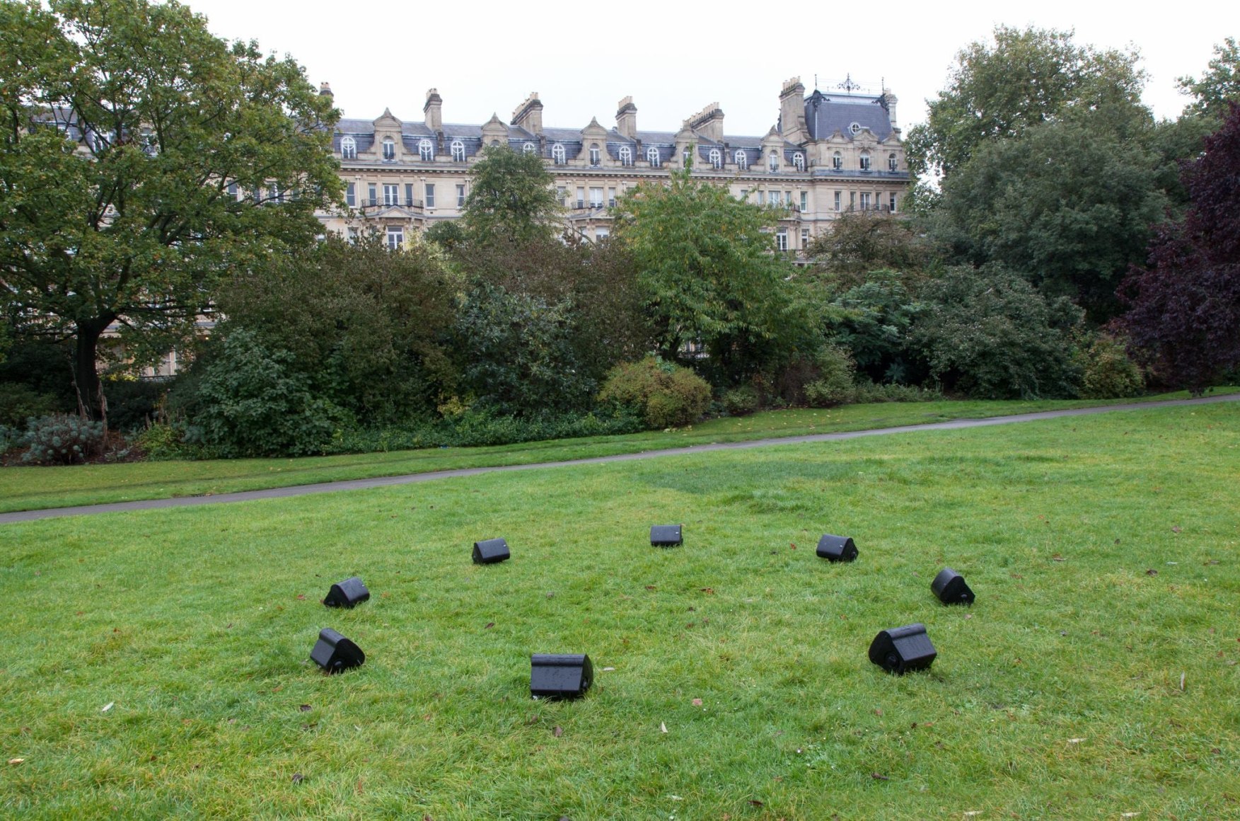 Kristin Oppenheim, Where Did You Sleep Last Night?, 2013, Frieze Sculpture Park 2014