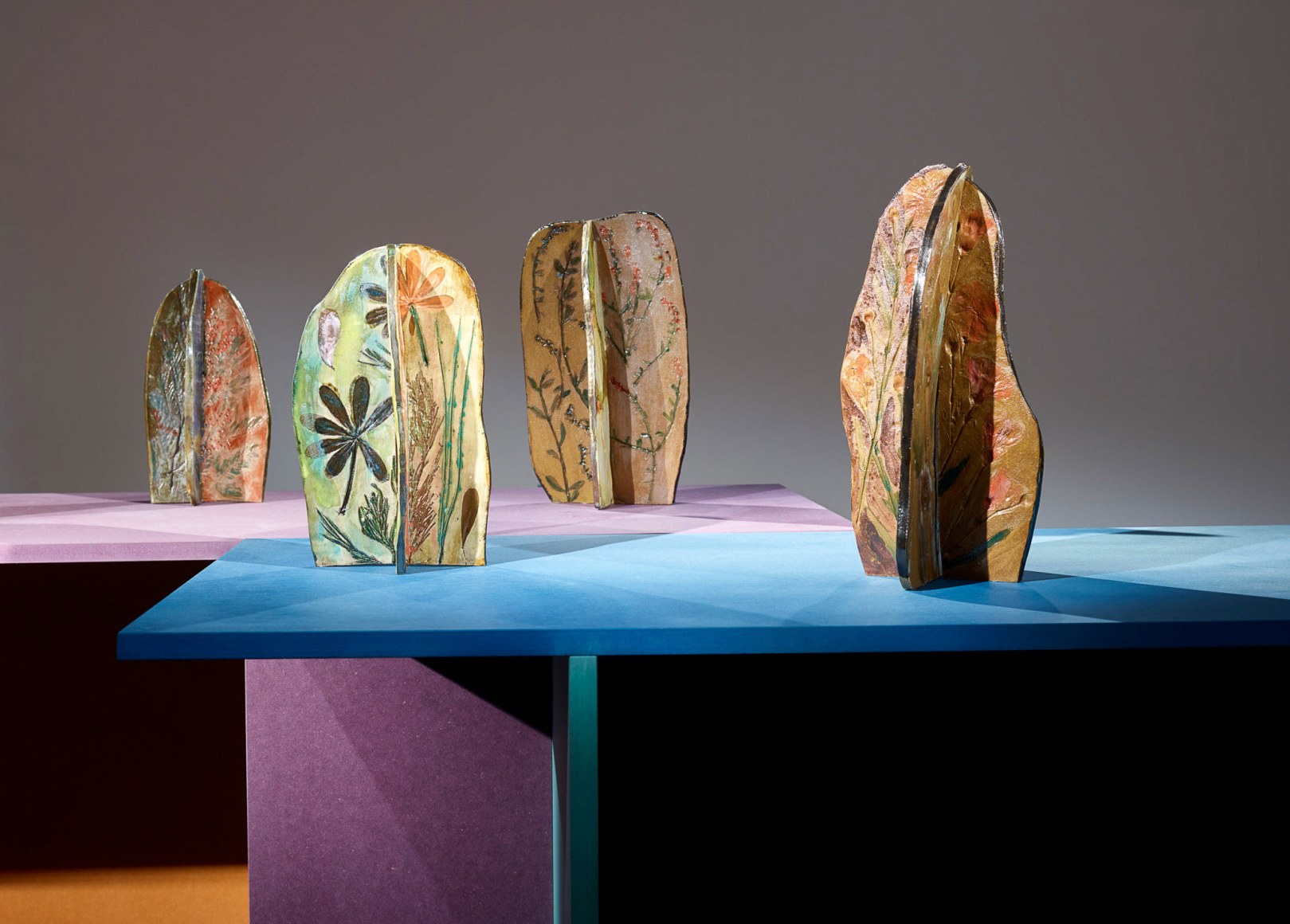 Sam Falls, Exhibition view: Nature Is The New Minimalism, MART, Galleria Civica, Trento, Italy, 2018.