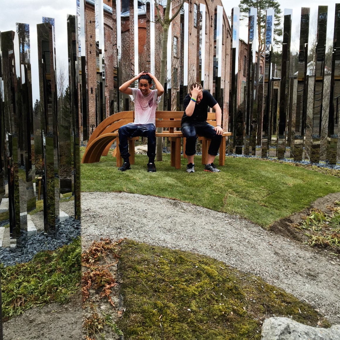 Jeppe Hein, Path of Silence, 2016, Installation view: Reflection, Kistefos Museum, Jevnaker