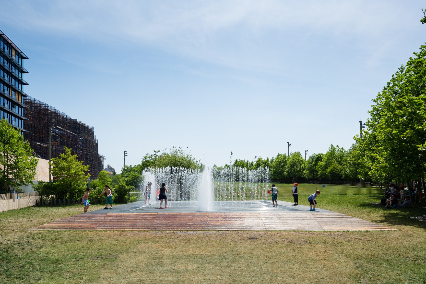 Jeppe Hein, Appearing Rooms, 2006, Installation view: Please Touch The Art. Brooklyn Bridge Park, 2015-16
