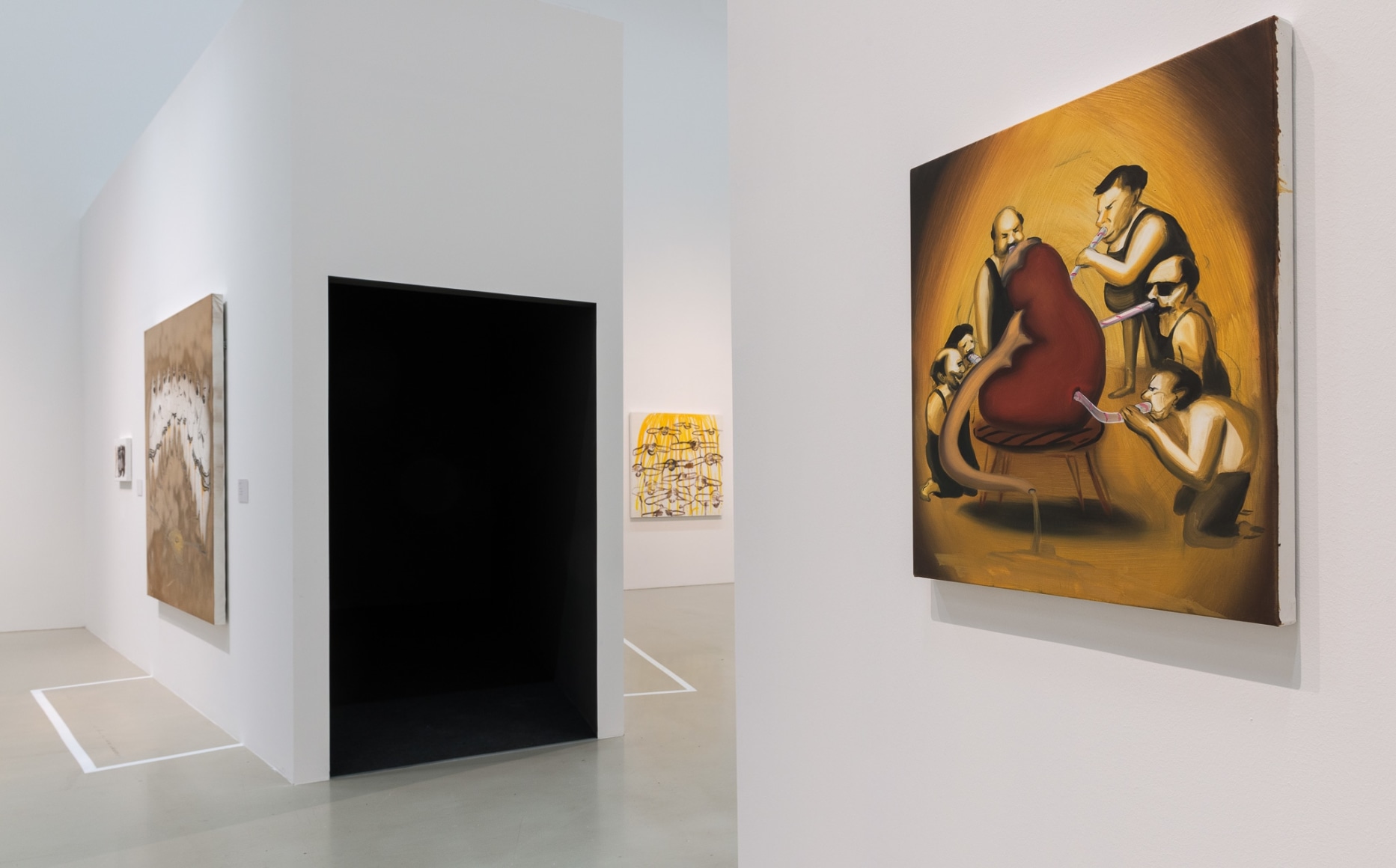 Installation view: Tala Madani: Rip Image, Moderna Musseet, Malmö, 2013