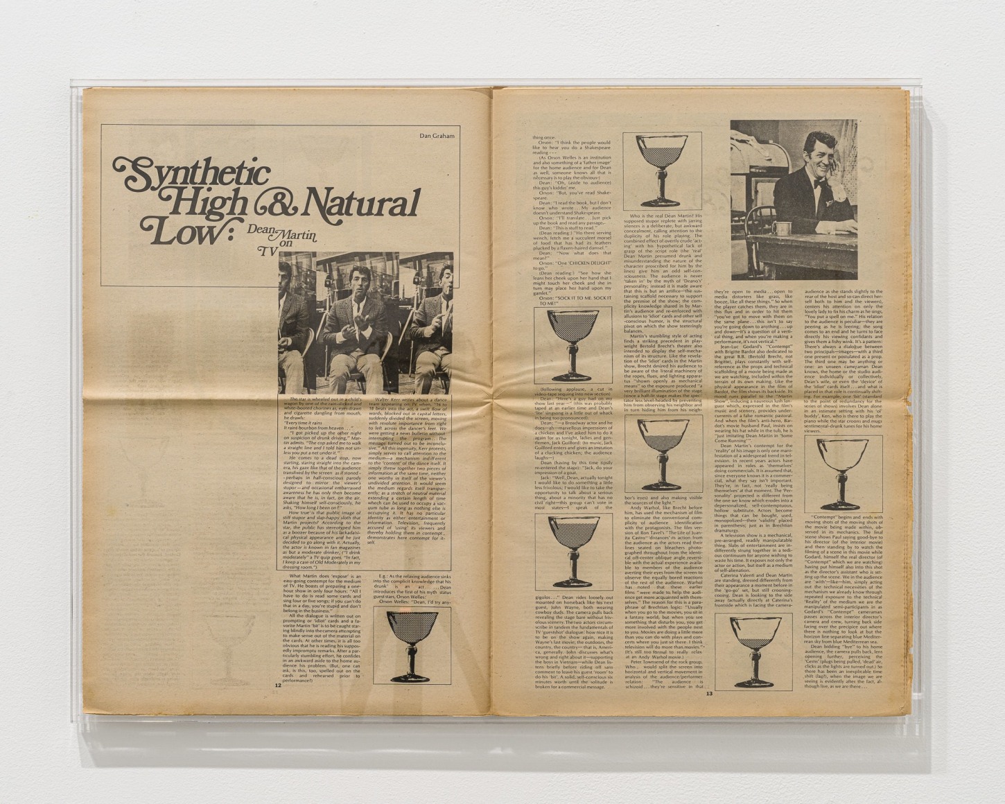 Dan Graham, Synthetic High and Natural Low: Dean Martin on TV