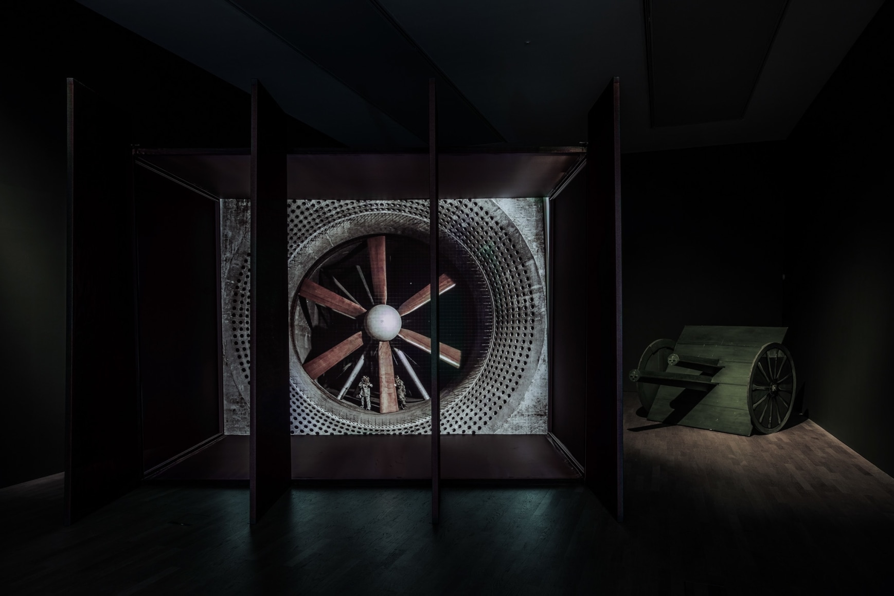 Jane and Louise Wilson, Installation view: Undead Sun: We Put the World Before You, Middlesbrough Institute of Modern Art, 2016