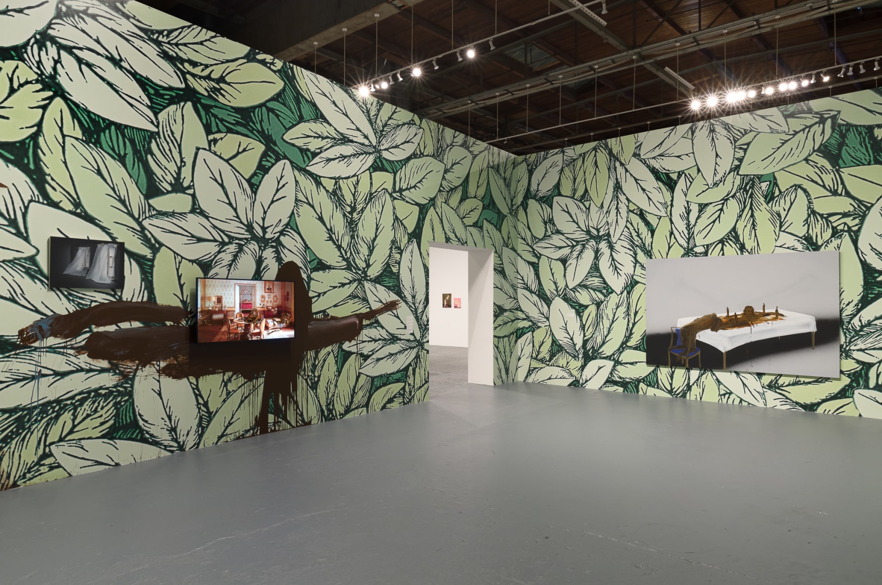 Installation view of Tala Madani: Biscuits, September 10, 2022 – February 19, 2023 at The Geffen Contemporary at MOCA. Courtesy of The Museum of Contemporary Art (MOCA). Photo by Jeff McLane.