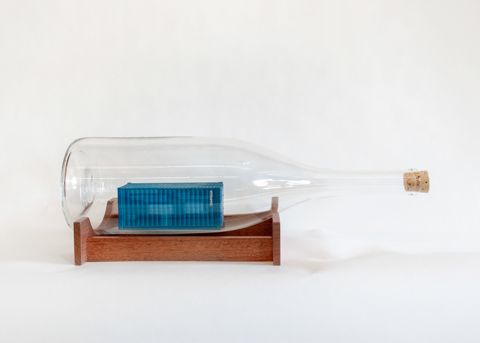 Matt Johnson, Blue Shipping Container in a Bottle