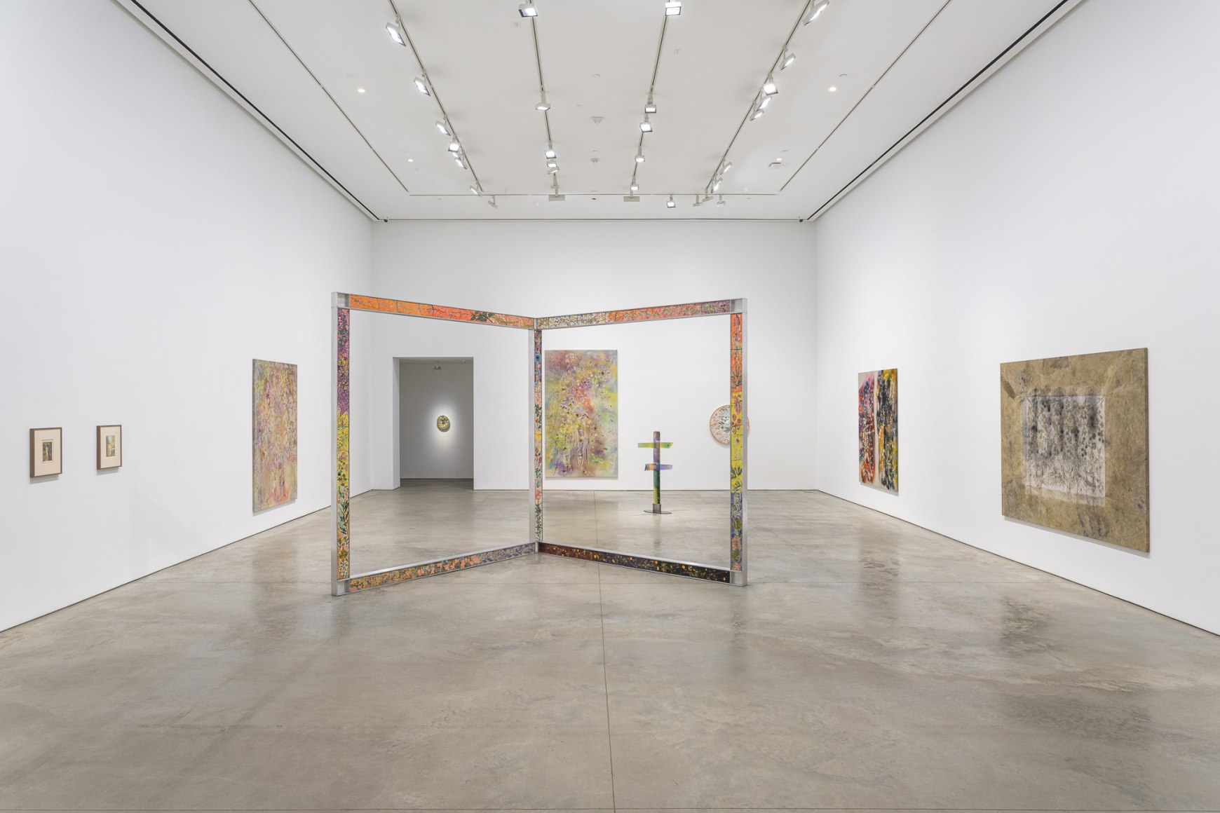 Exhibition view: Sam Falls, 303 Gallery, New York, 2023. Photo: Justin Craun