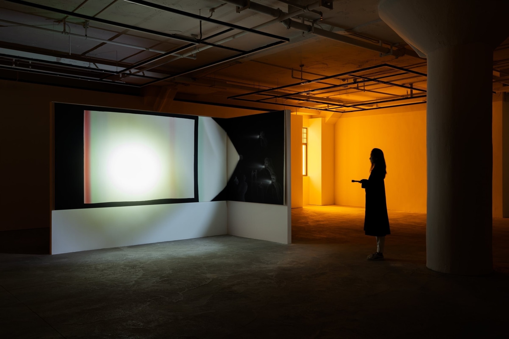 Installation view: Tala Madani,&nbsp;It Was as if the Shadows Were Lit Up, Longlati Foundation, Shanghai,2021