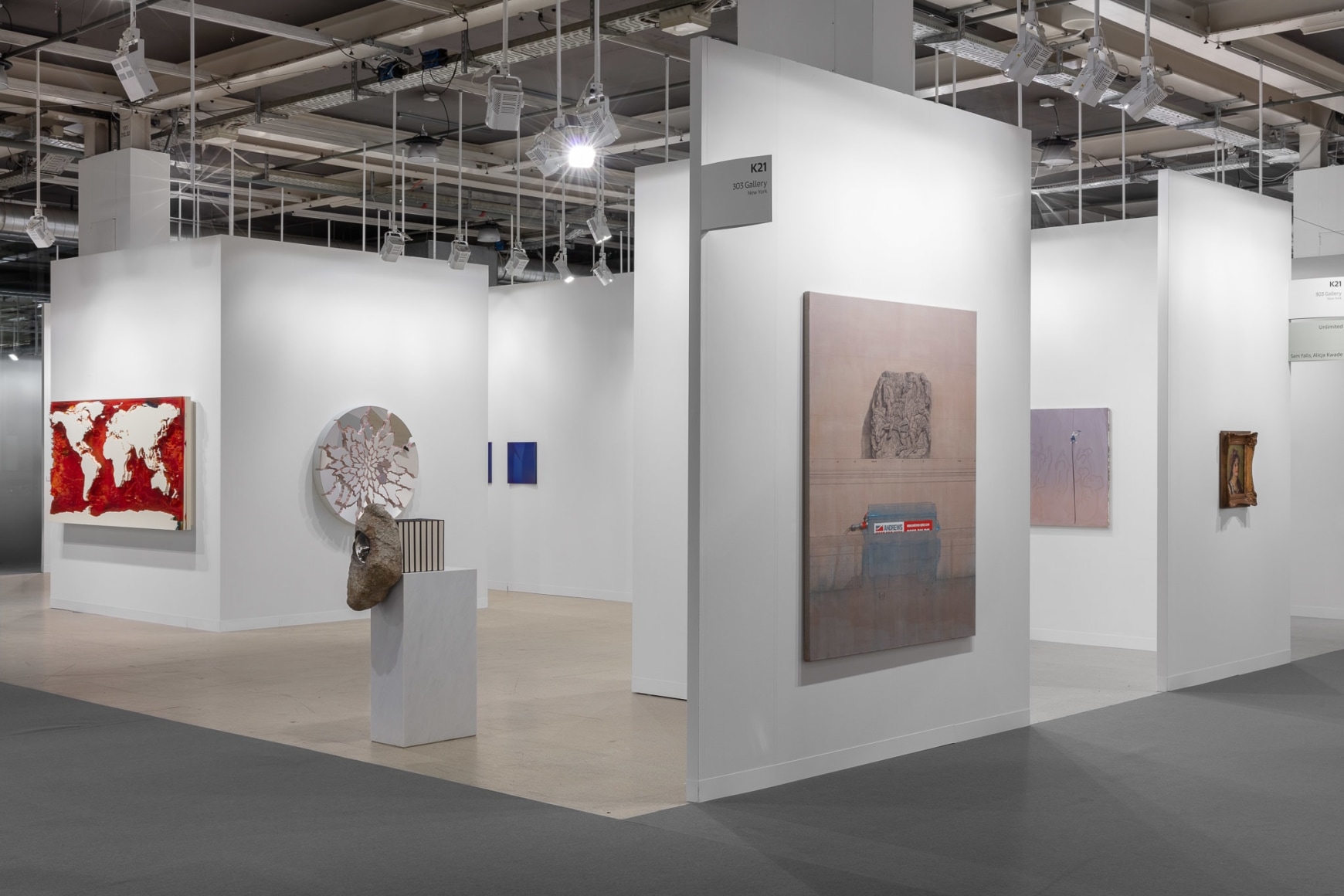 Installation view, Art Basel, 2024. 303 Gallery, Booth K21. Photo: Sebastiano Pellion di Persano
