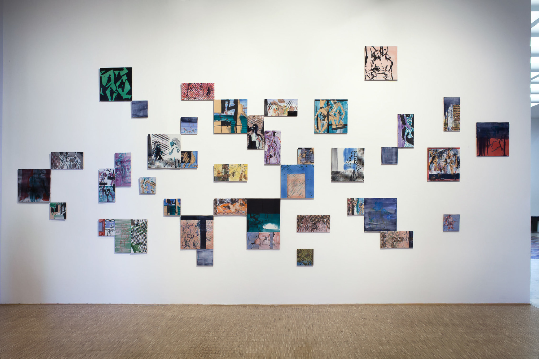 Nick Mauss, Installation view: Illuminated Window, La Triennale di Milano, 2017