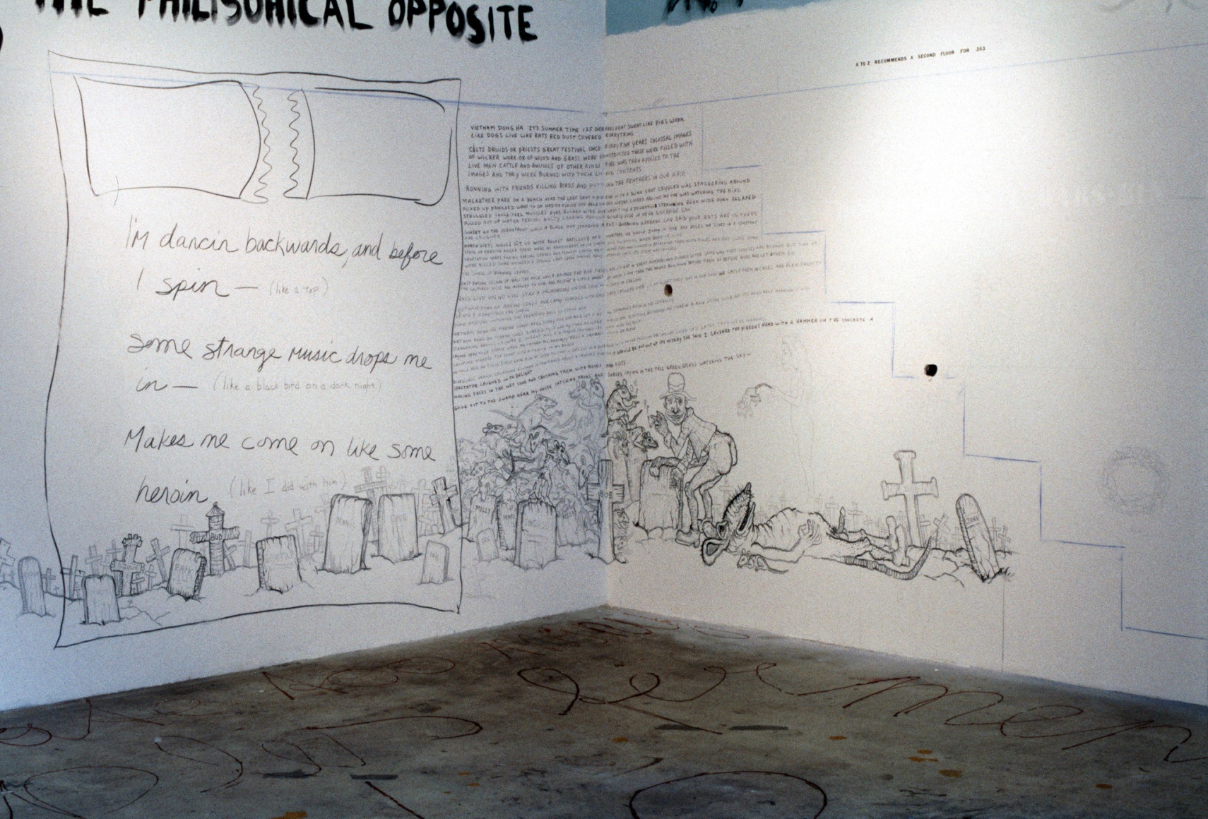 Installation view Writings On The Wall