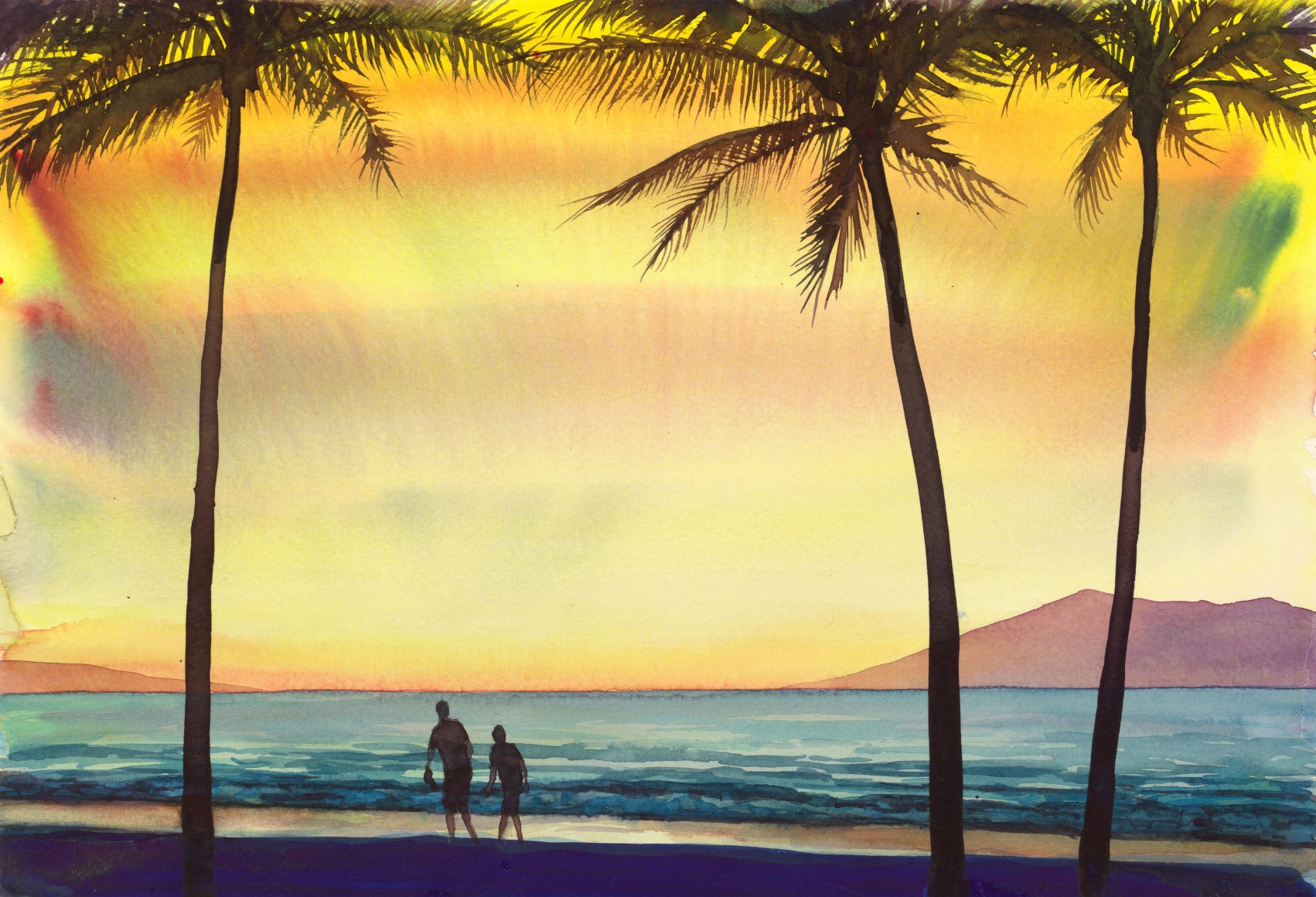 Tim Gardner, Father and Son on Beach