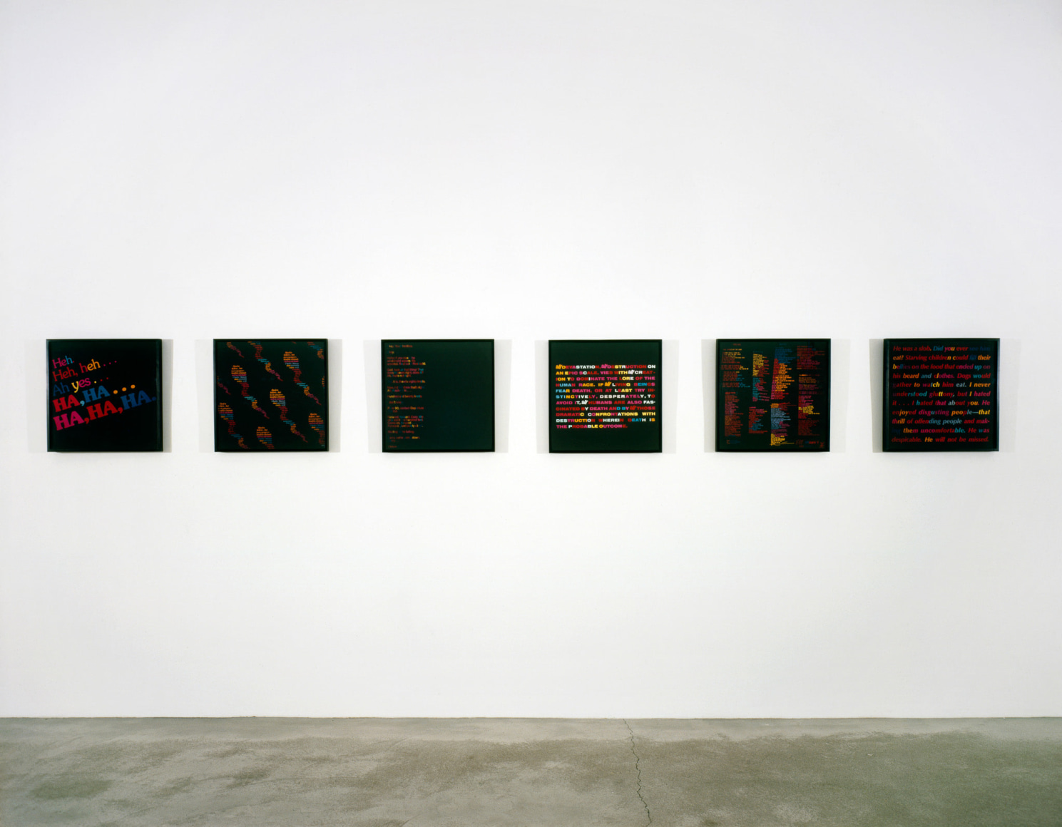 Larry Johnson, Installation view: 303 Gallery, 1989
