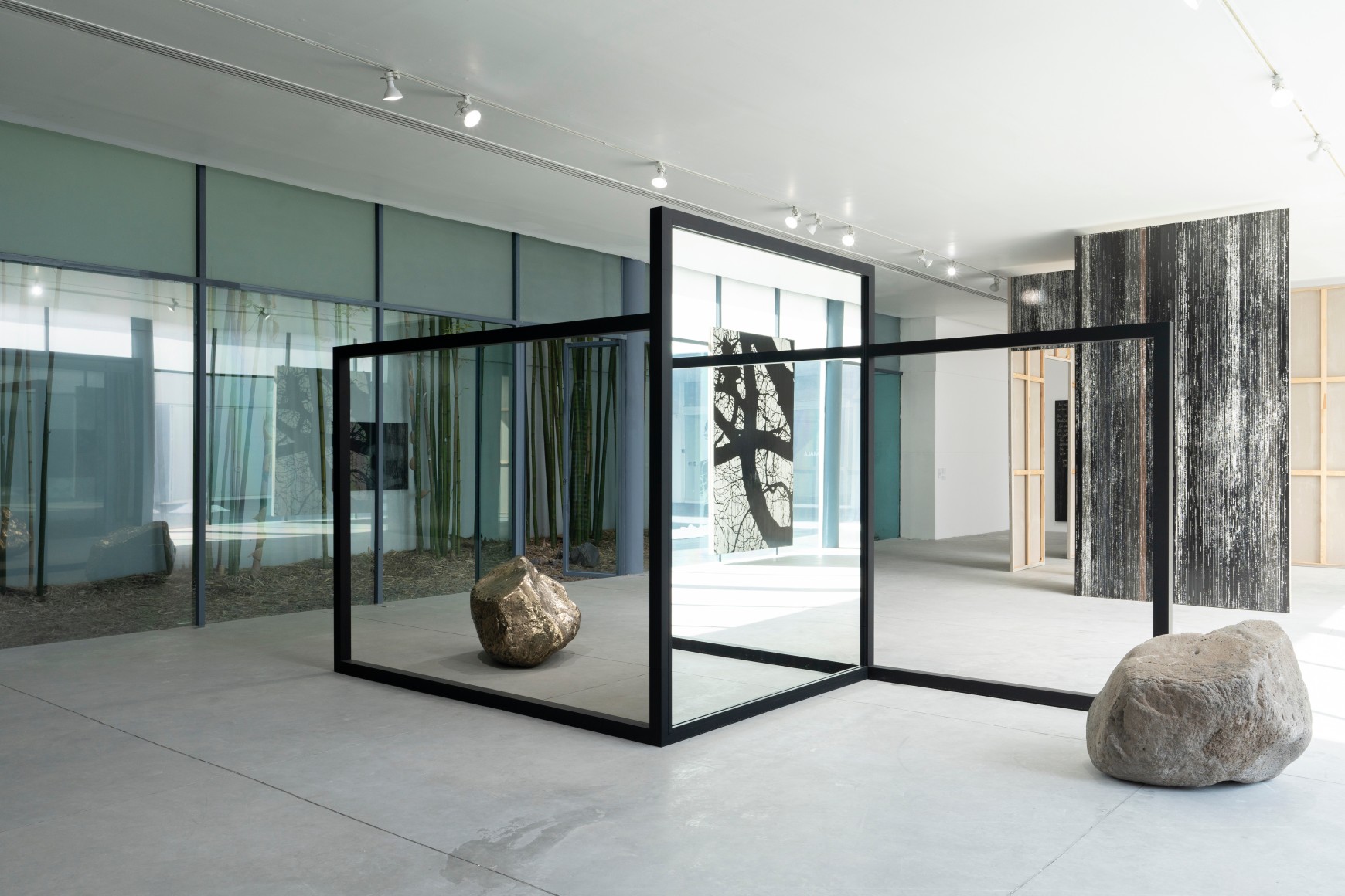 Exhibition view, "Beyond Behind / Atrás y más allá", October 29, 2023 – April 7, 2024, Curator: Viviana Kuri Haddad / Assistant Curator: Maya Renée Escárcega. Courtesy of Museo de Arte de Zapopan. Photo: Lazarillo.