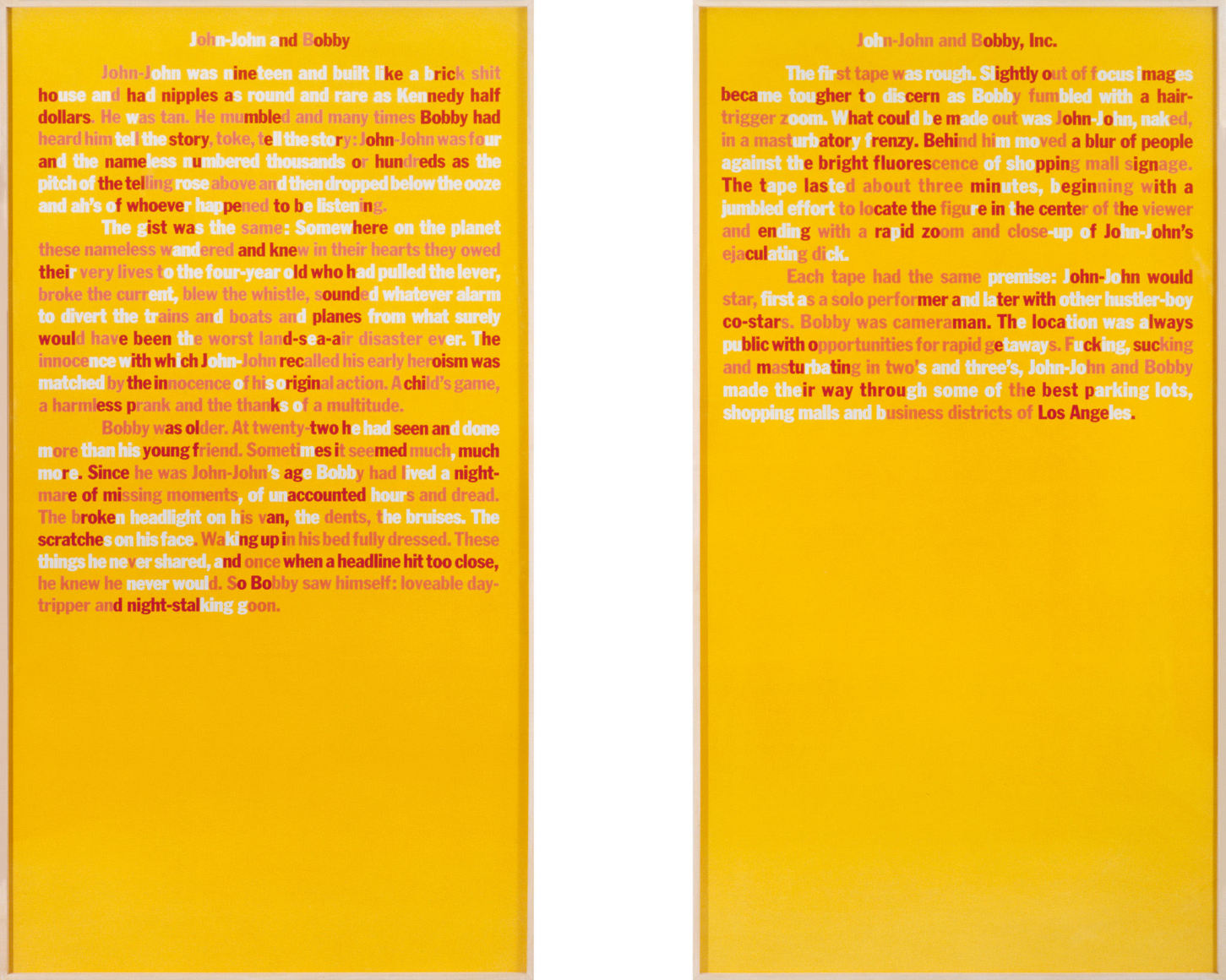 Larry Johnson, Untitled (John-John &amp; Bobby), 1988