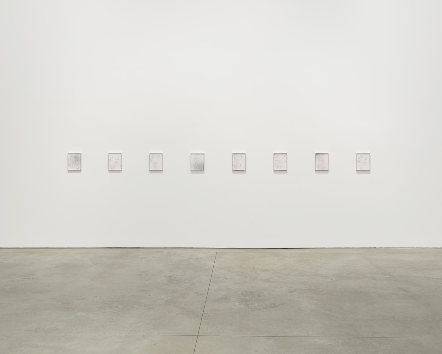 Installation view:&nbsp;Jacob Kassay, Chelsea, 303 Gallery, New York, 2024. Photo: Justin Craun