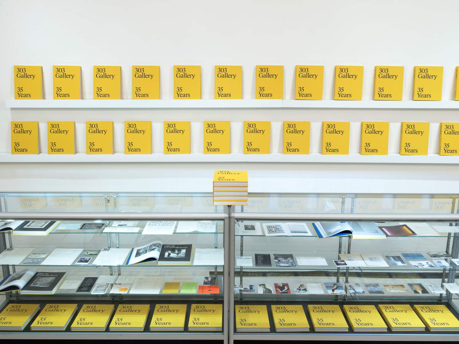 Installation view: 303 inPrint at Printed Matter's New York Art Book Fair, 2019