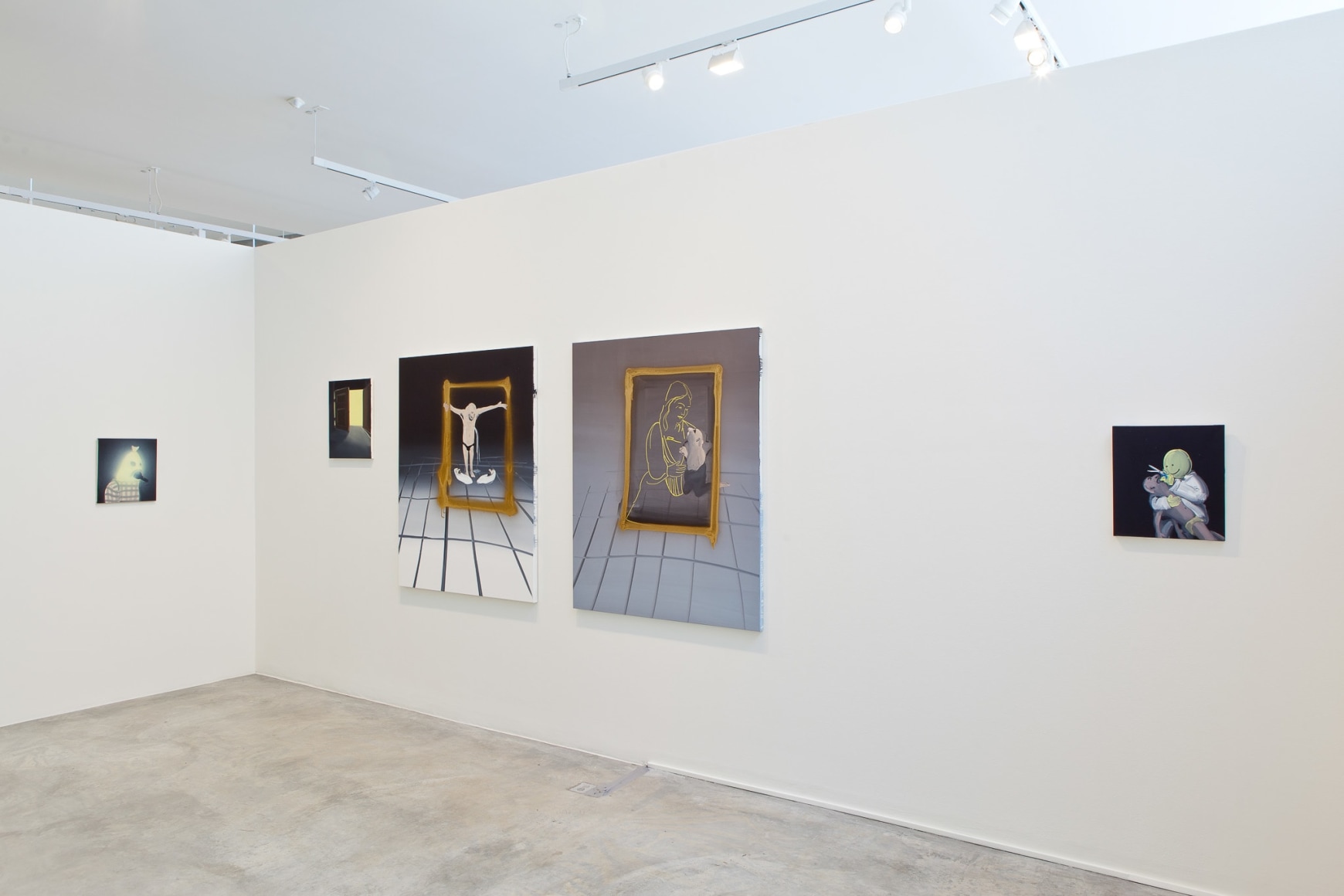 Installation view: Tala Madani: First Light, Contemporary Art Museum St. Louis, 2016