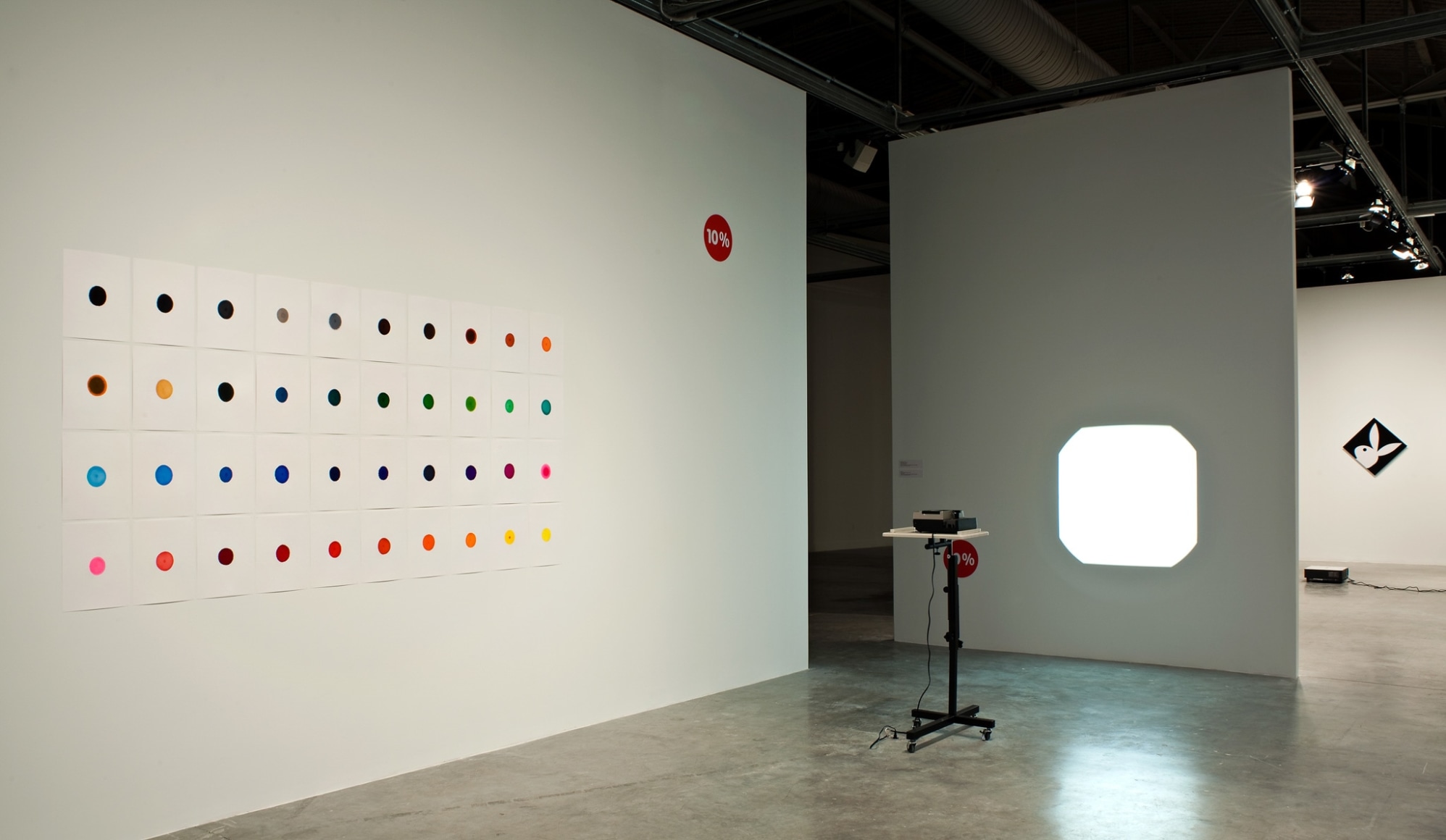 Ceal Floyer, Installation view: Auto Focus, Museum of Contemporary Art North Miami. 2010