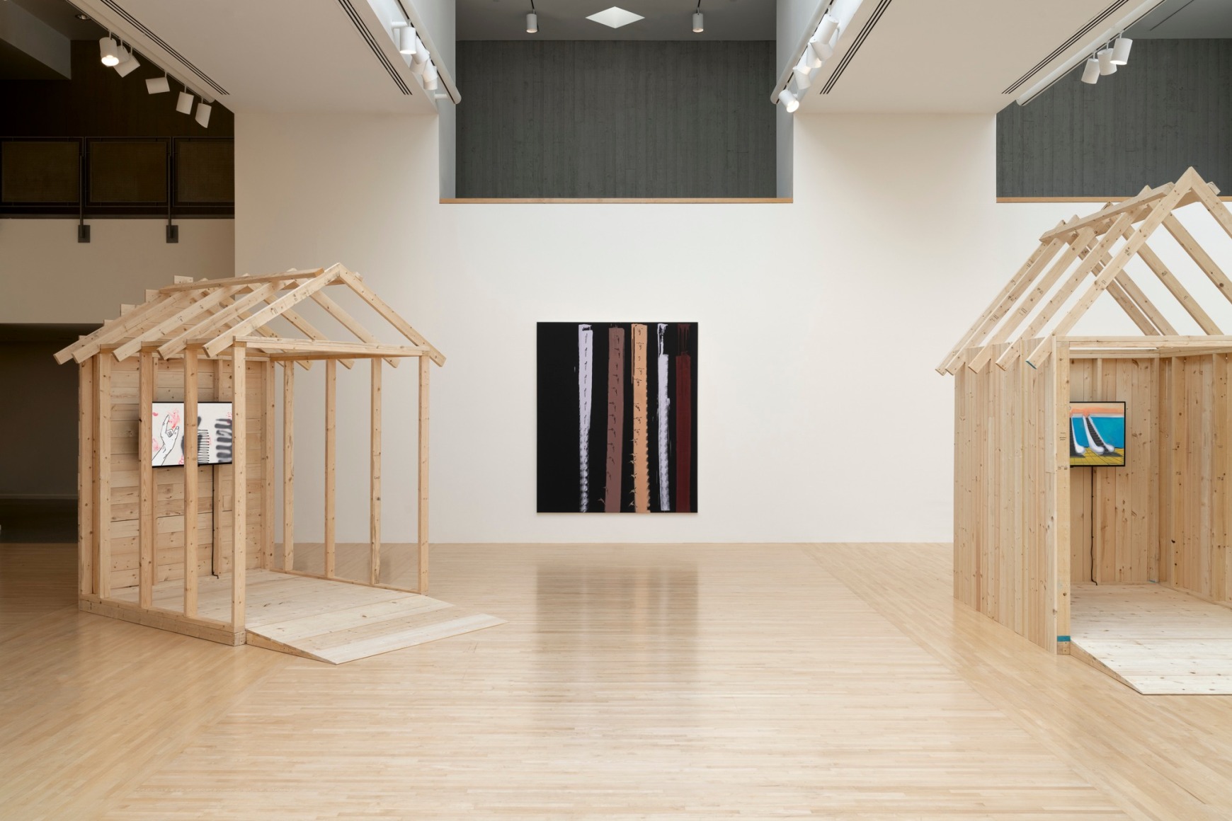 Tala Madani: Be flat&nbsp;[Installation view, Henry Art Gallery, University of Washington, Seattle. 2024]. Photo: Jueqian Fang, courtesy of the Henry.