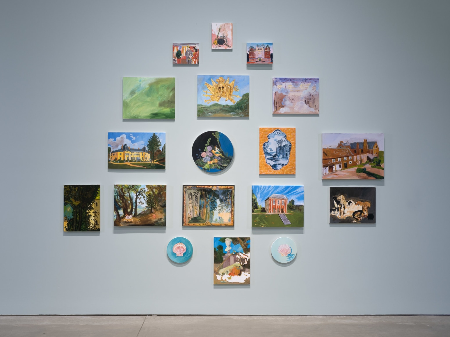 Installation view: Karen Kilimnik, 303 Gallery, New York, 2019. Photo: John Berens