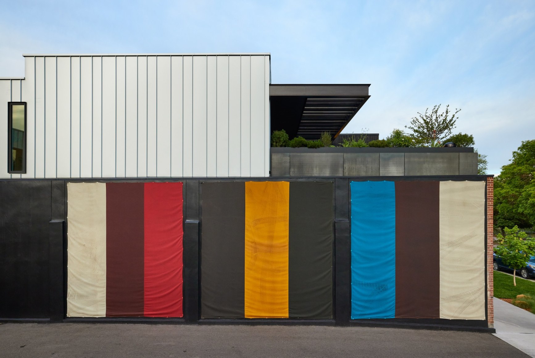 Installation view: Sam Falls, Nothing Without Nature, Cookie Factory Denver, 2025. Photo: Third Dune Productions.