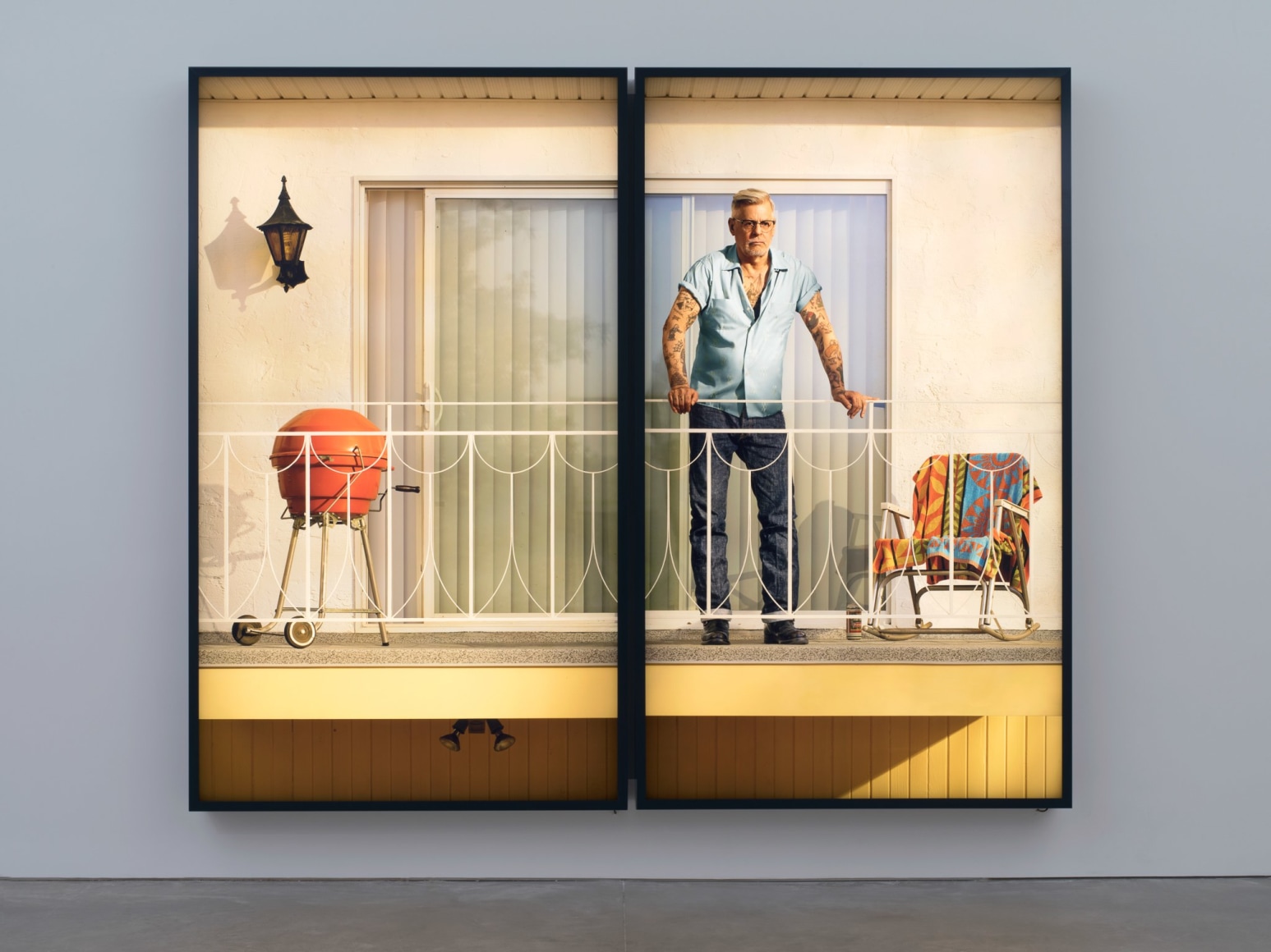 Rodney Graham, Tattooed Man on Balcony