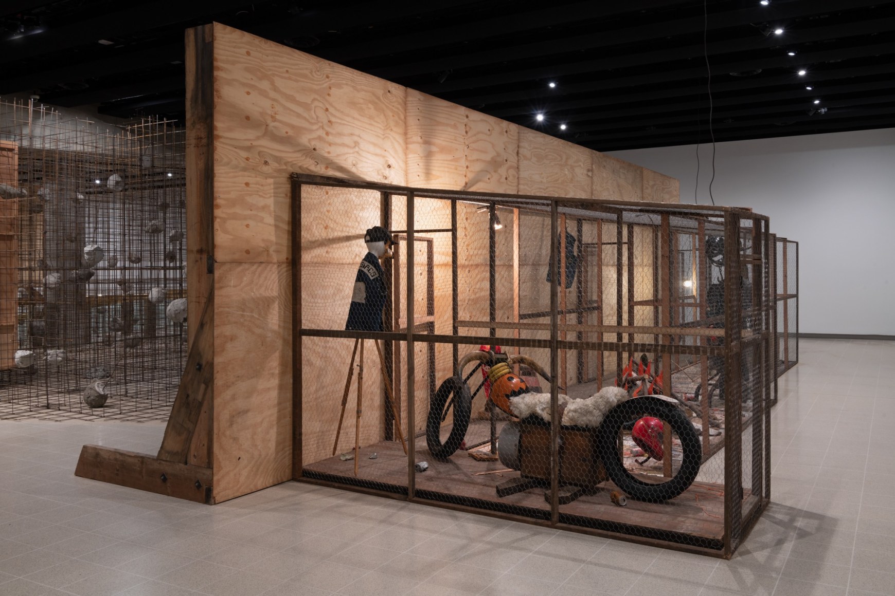 Installation view of Mike Nelson, The Amnesiacs, 1996-ongoing. Various materials., Photo: Matt Greenwood. Courtesy the artist and the Hayward